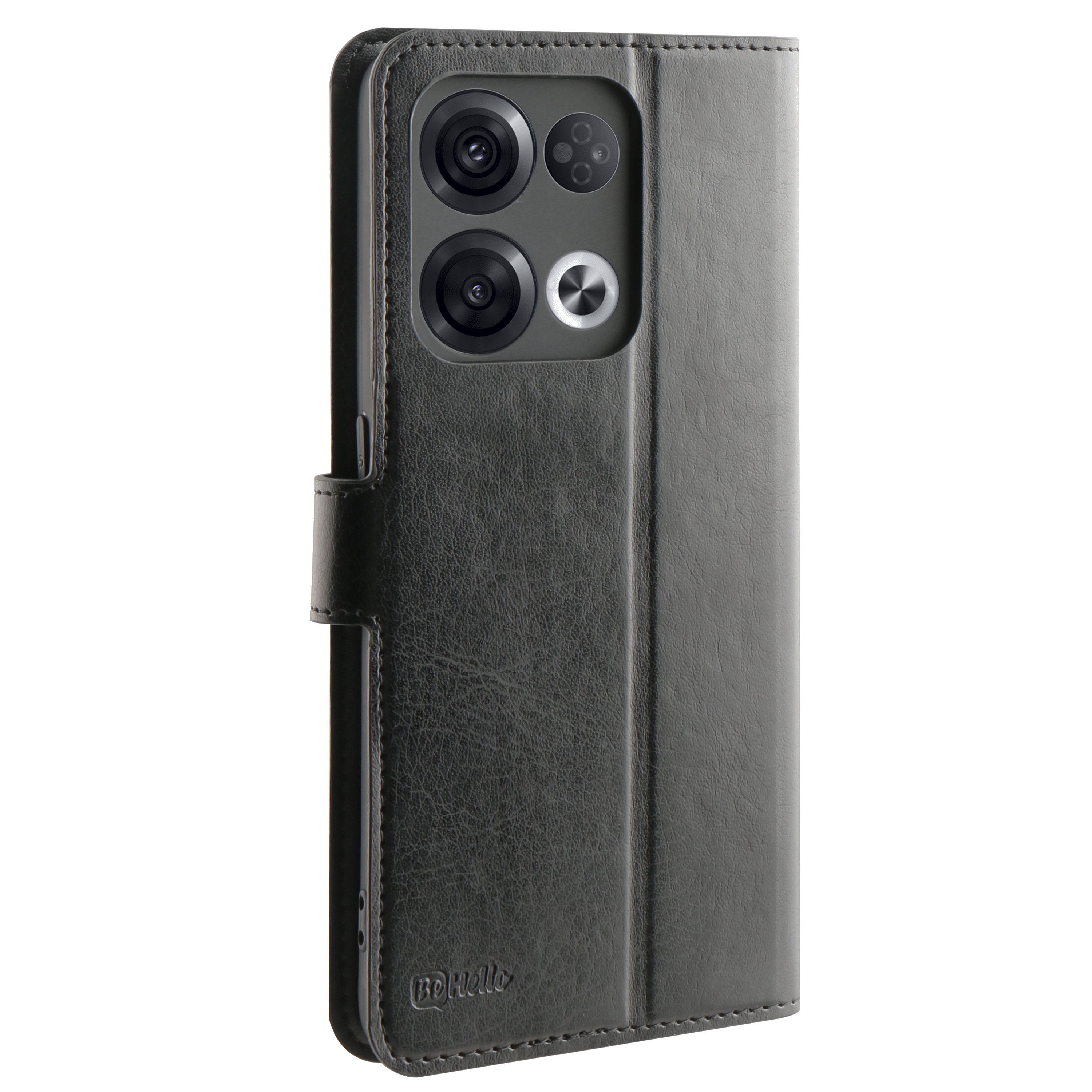 BeHello Oppo Reno 8 Gel wallet case zwart