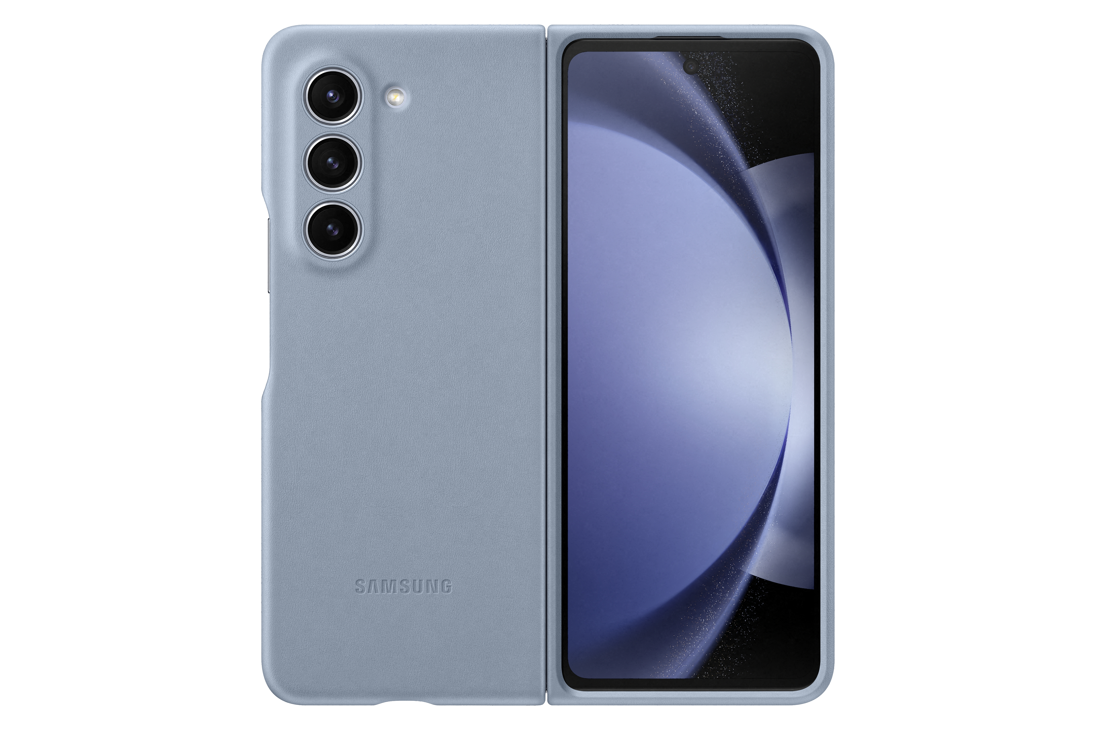Samsung Galaxy Z Fold5 Vegan leather case blauw