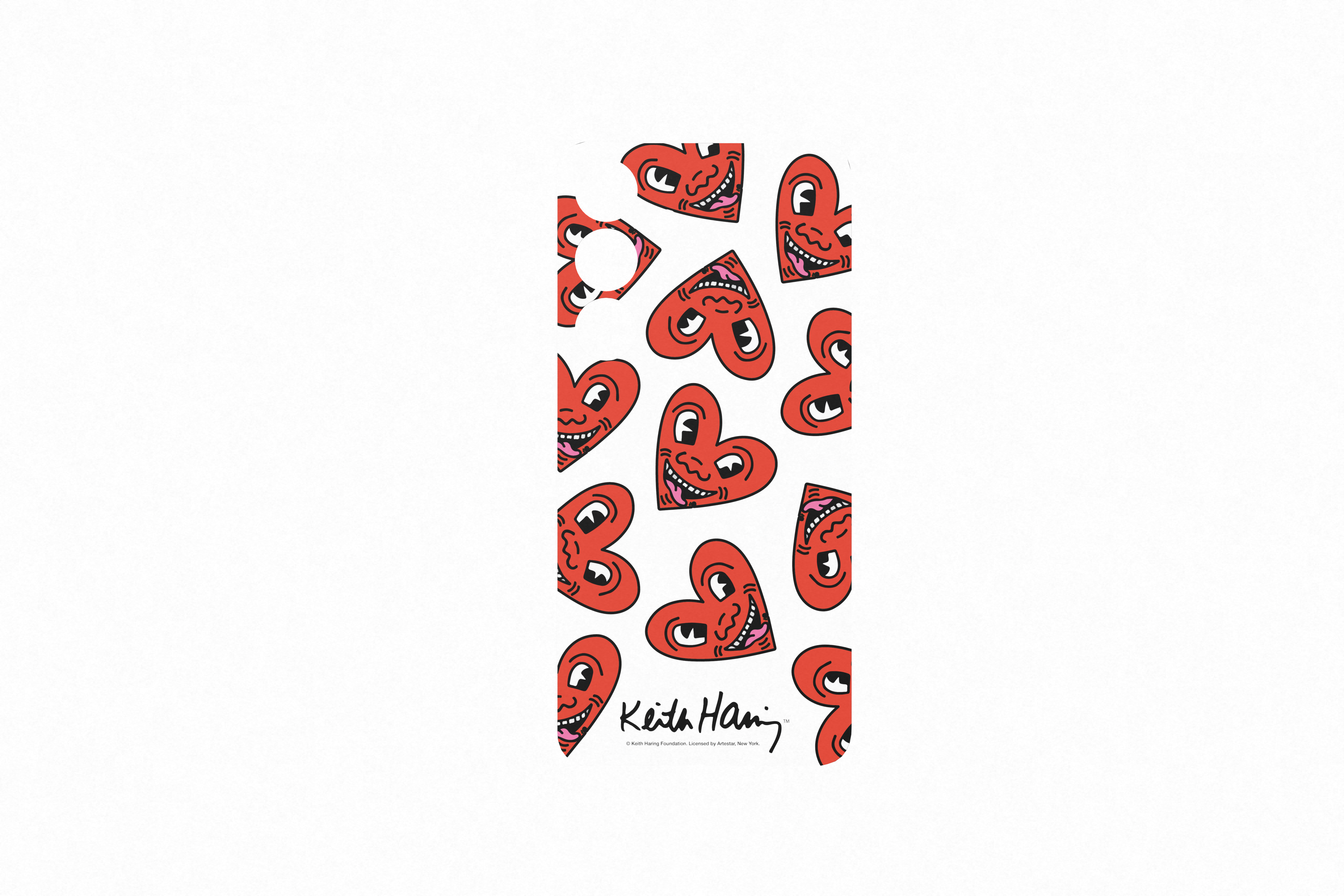 Samsung Galaxy S24 Keith Haring heart plate kaart rood