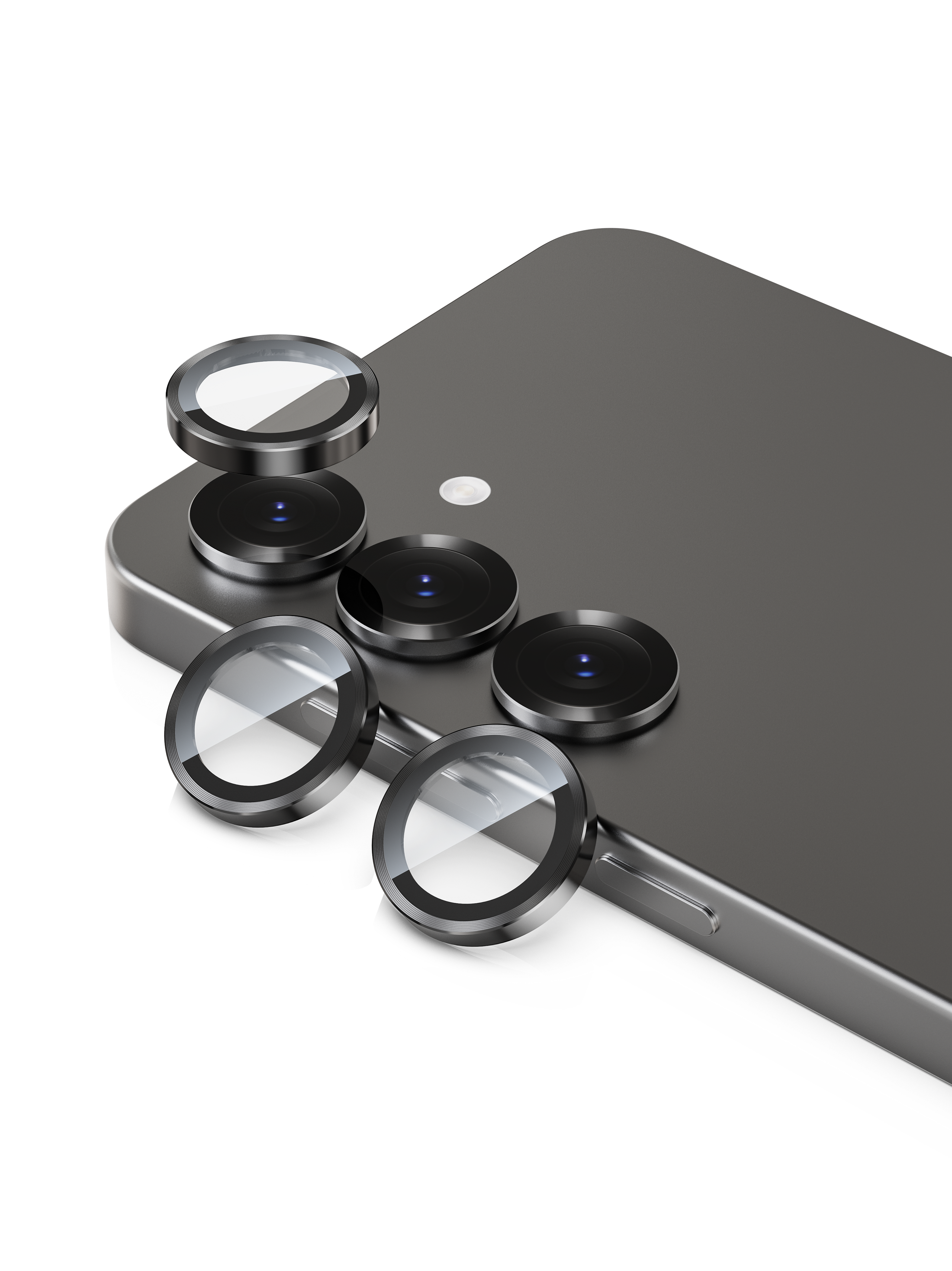 BeHello Samsung Galaxy S25 Camera lens protector zwart