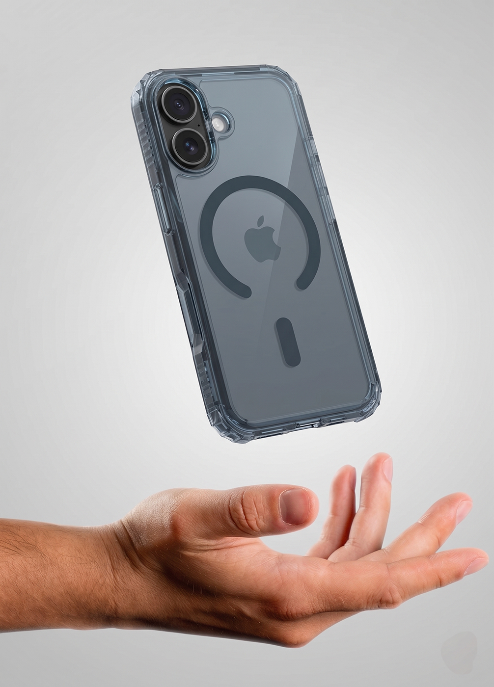 SoSkild iPhone 17 Defend heavy impact case met magnetische ring grijs