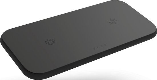 Zens Dual fast draadloze oplader zwart (2x 10W)