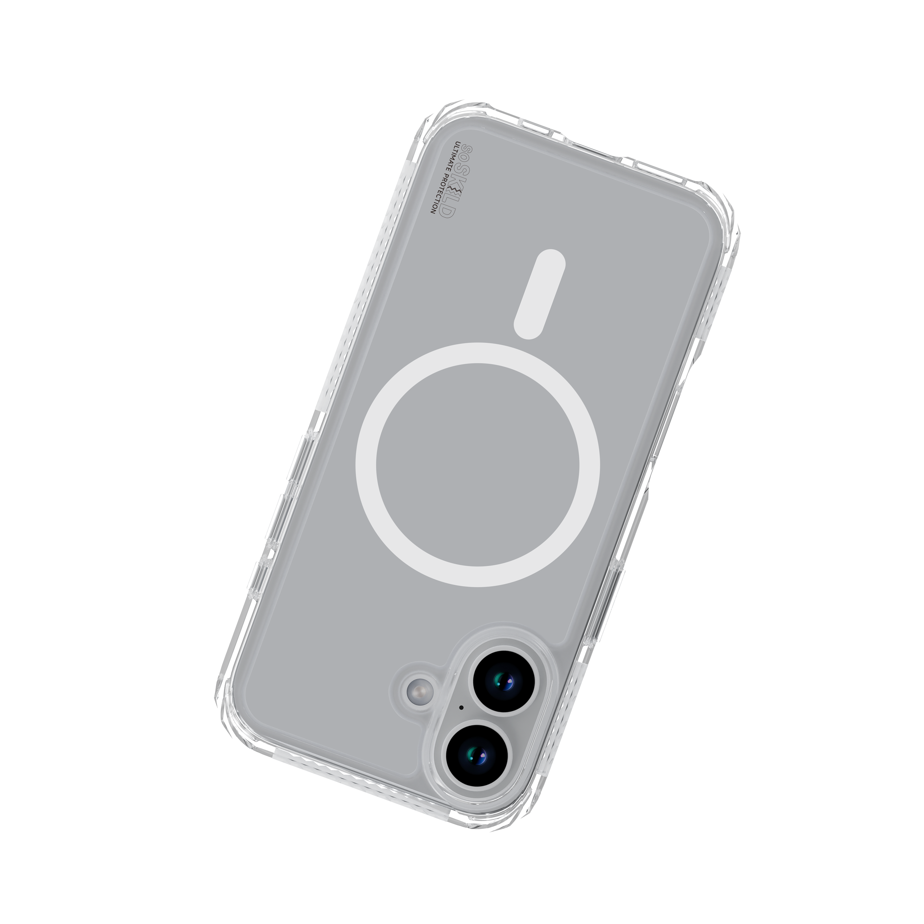 SoSkild iPhone 17 Defend heavy impact case met magnetische ring transparant