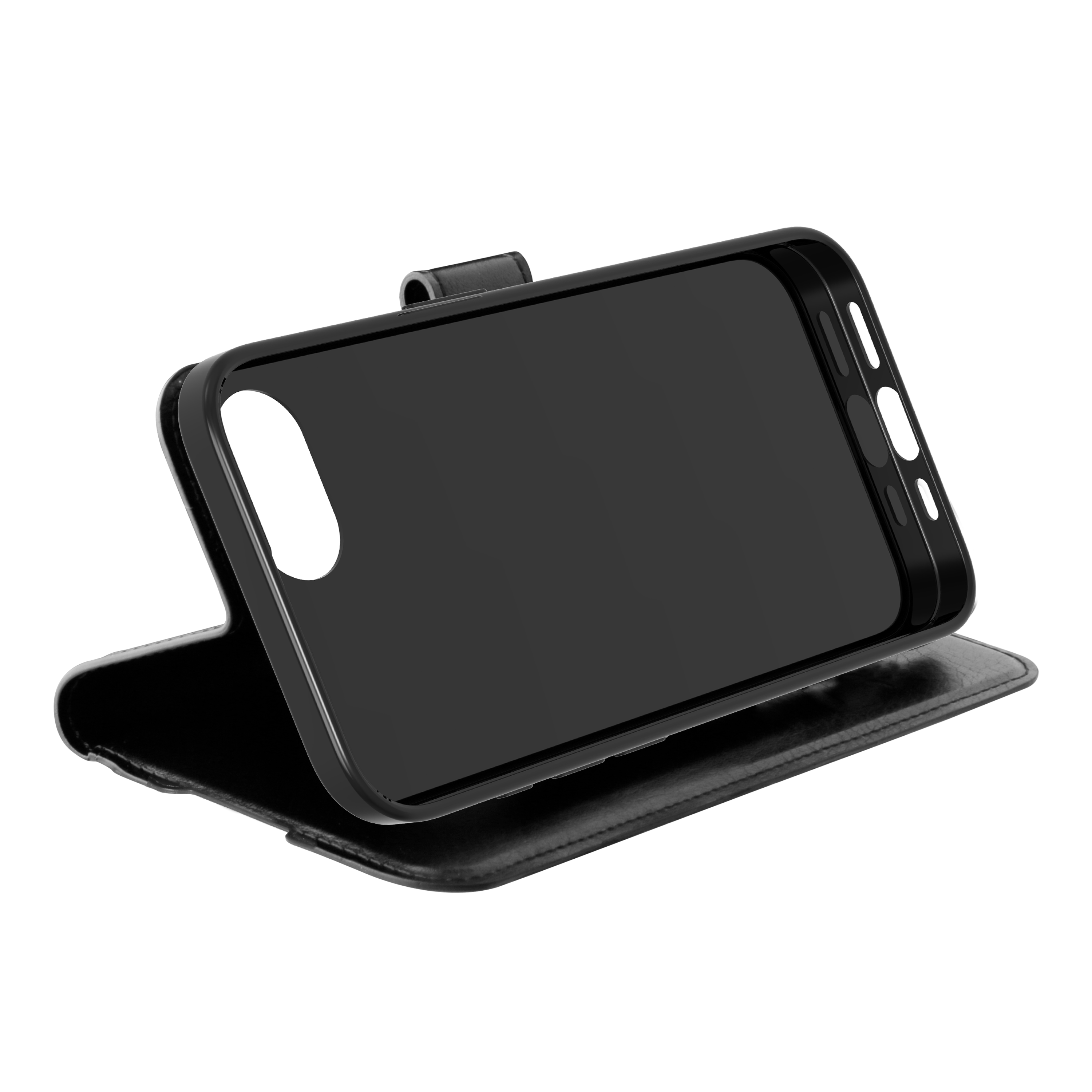 BeHello iPhone 17e / 16e Gel wallet case zwart