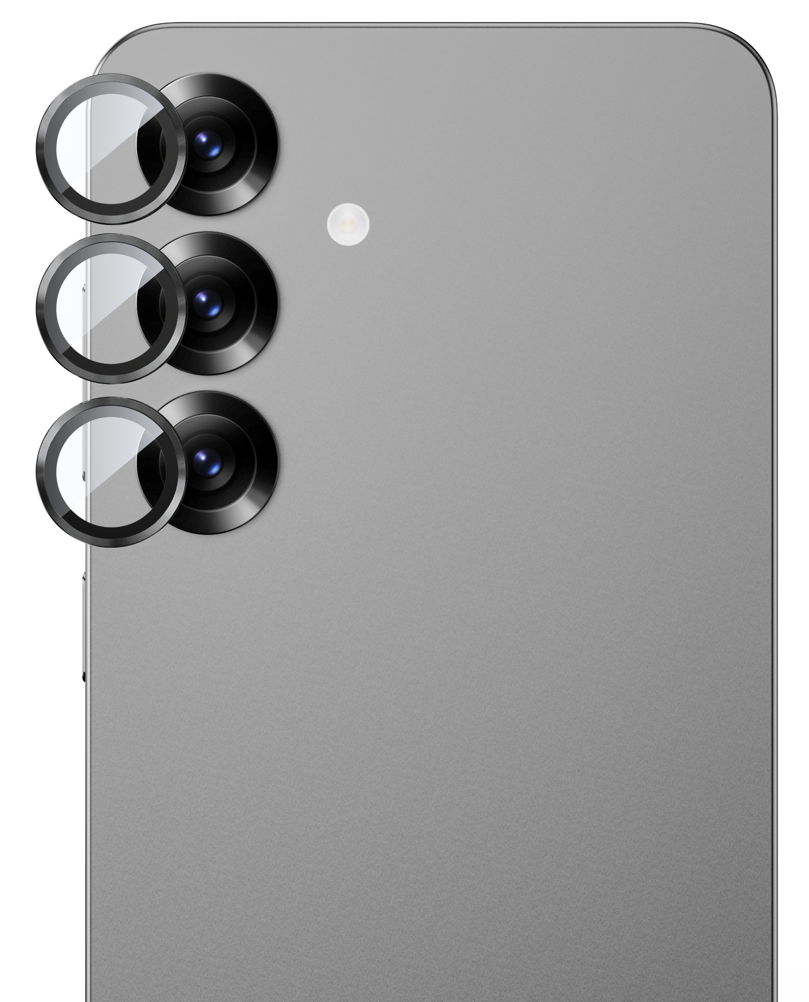 BeHello Samsung Galaxy S25 Camera lens protector zwart