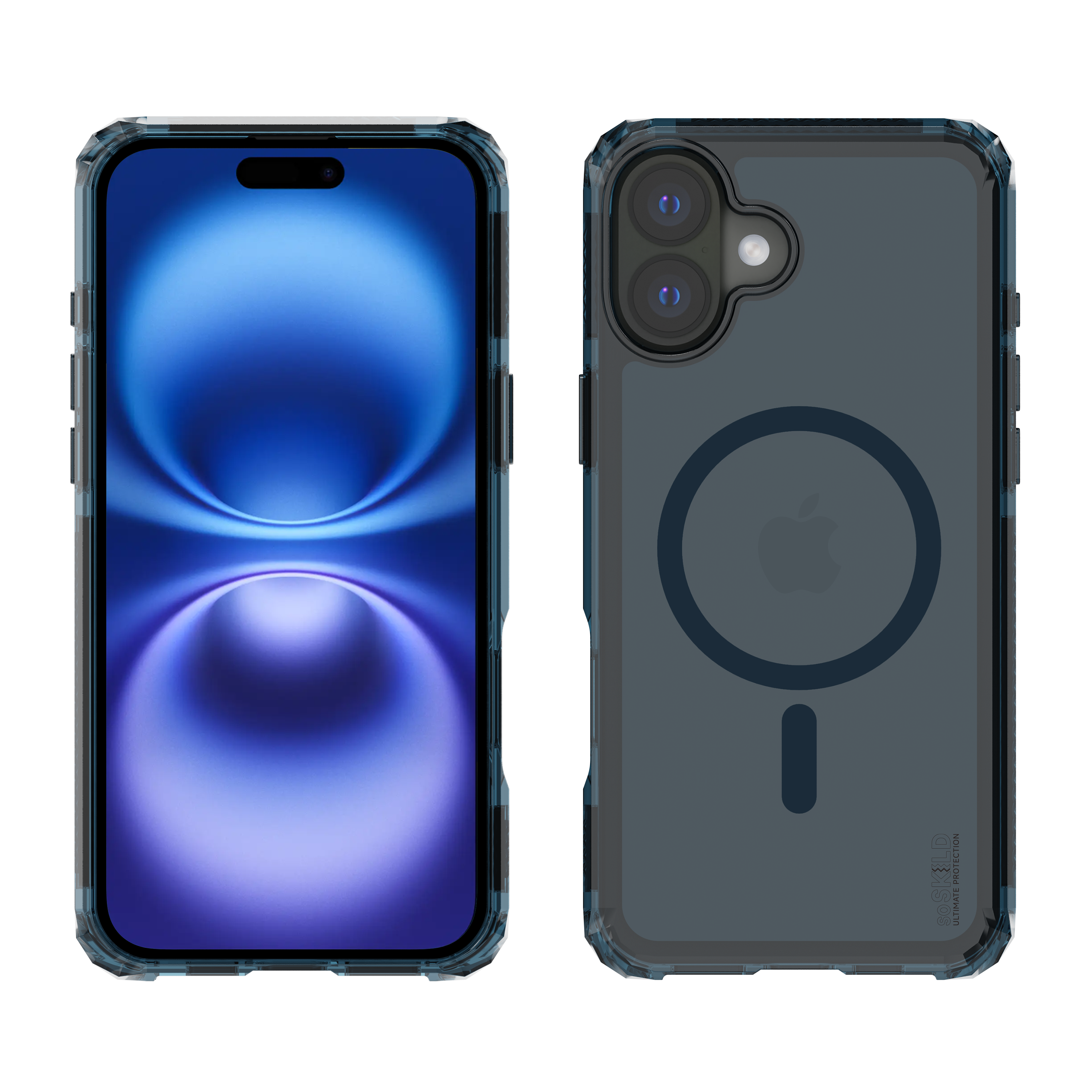 SoSkild iPhone 16 Plus Defend heavy impact case met magnetische ring grijs