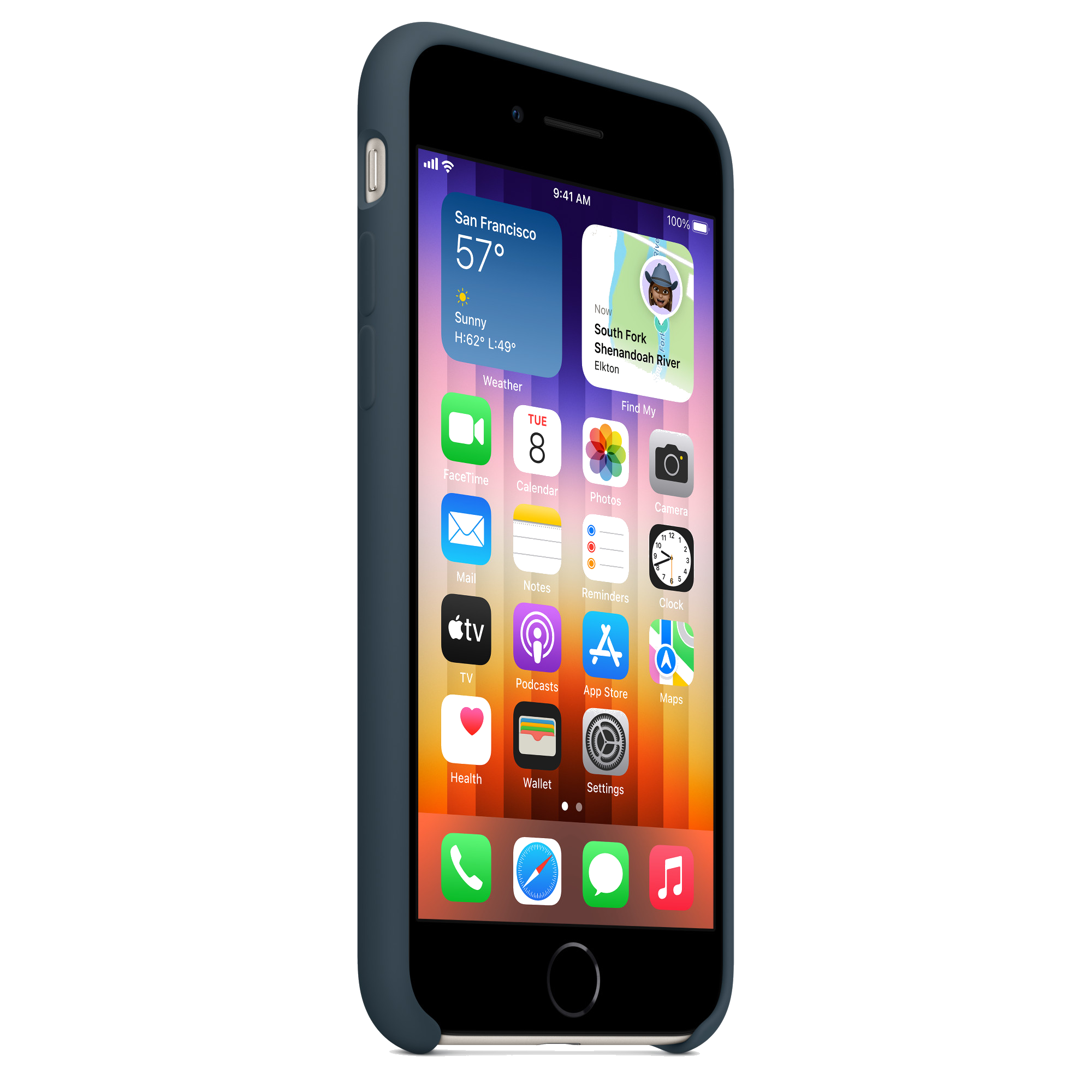 Apple iPhone SE 2022 Silicone case abyss blue