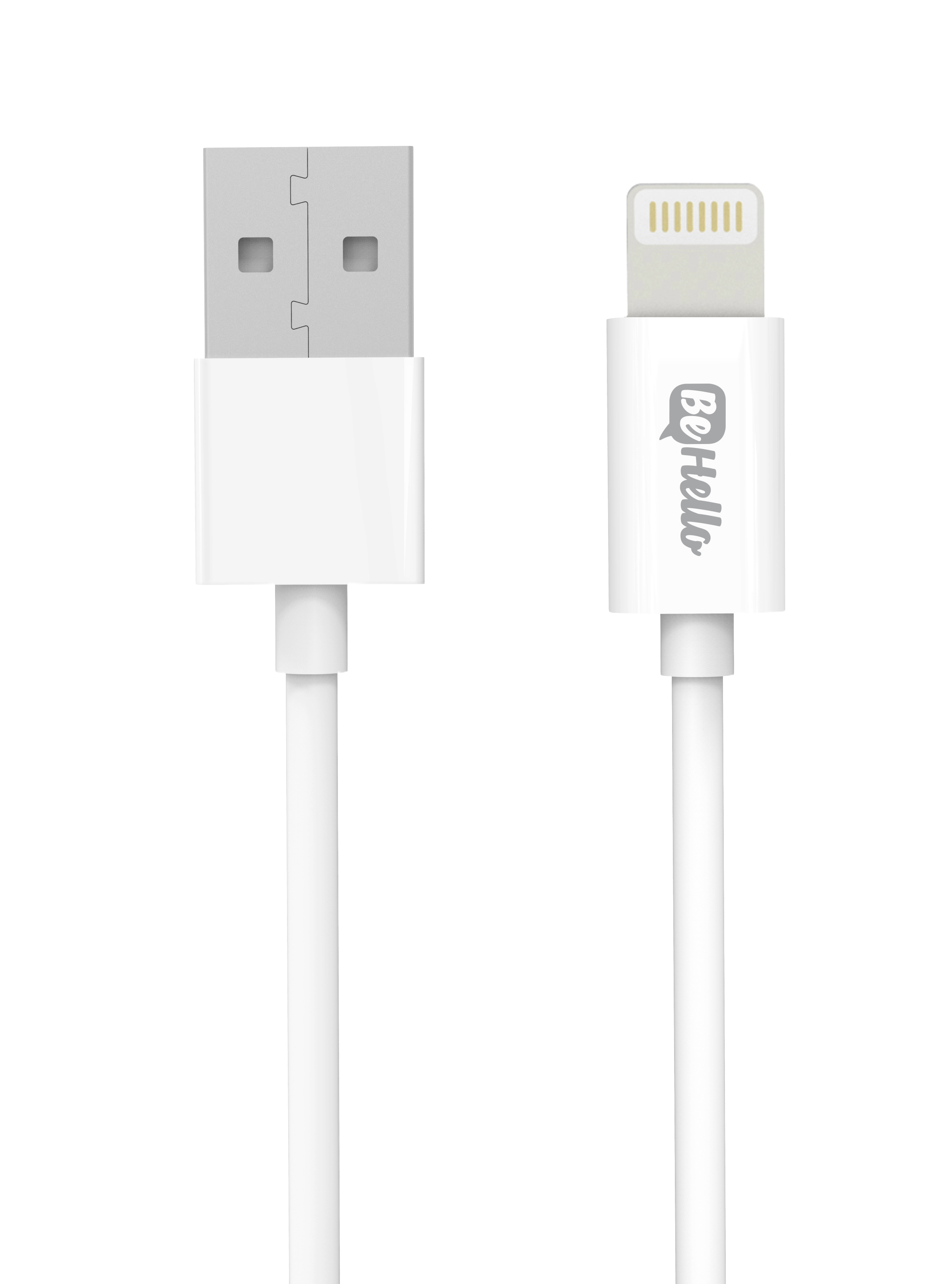 BeHello USB-A naar Lightning kabel 1.2m wit