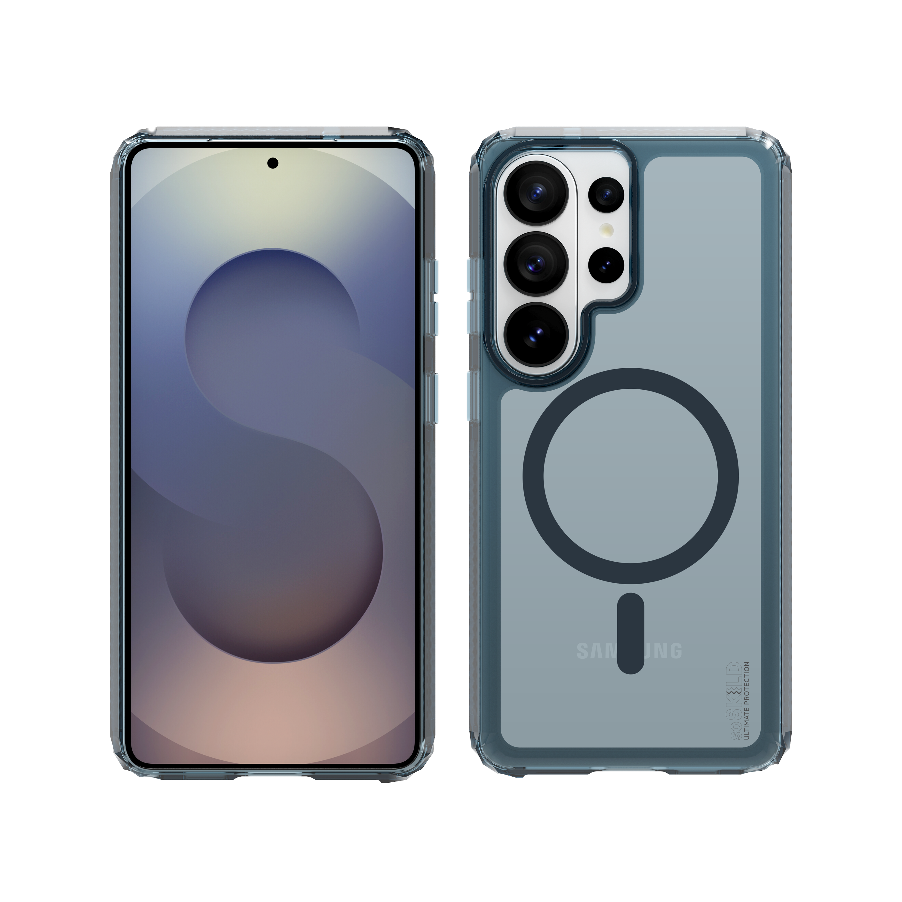 SoSkild Samsung Galaxy S26 Ultra Defend heavy impact case met magnetische ring grijs