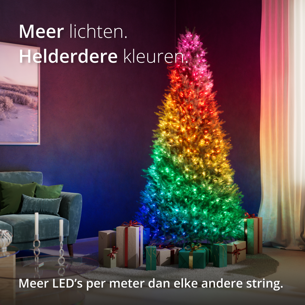 Twinkly Candies Candle slimme lichtsnoer RGB 200 lamps groen