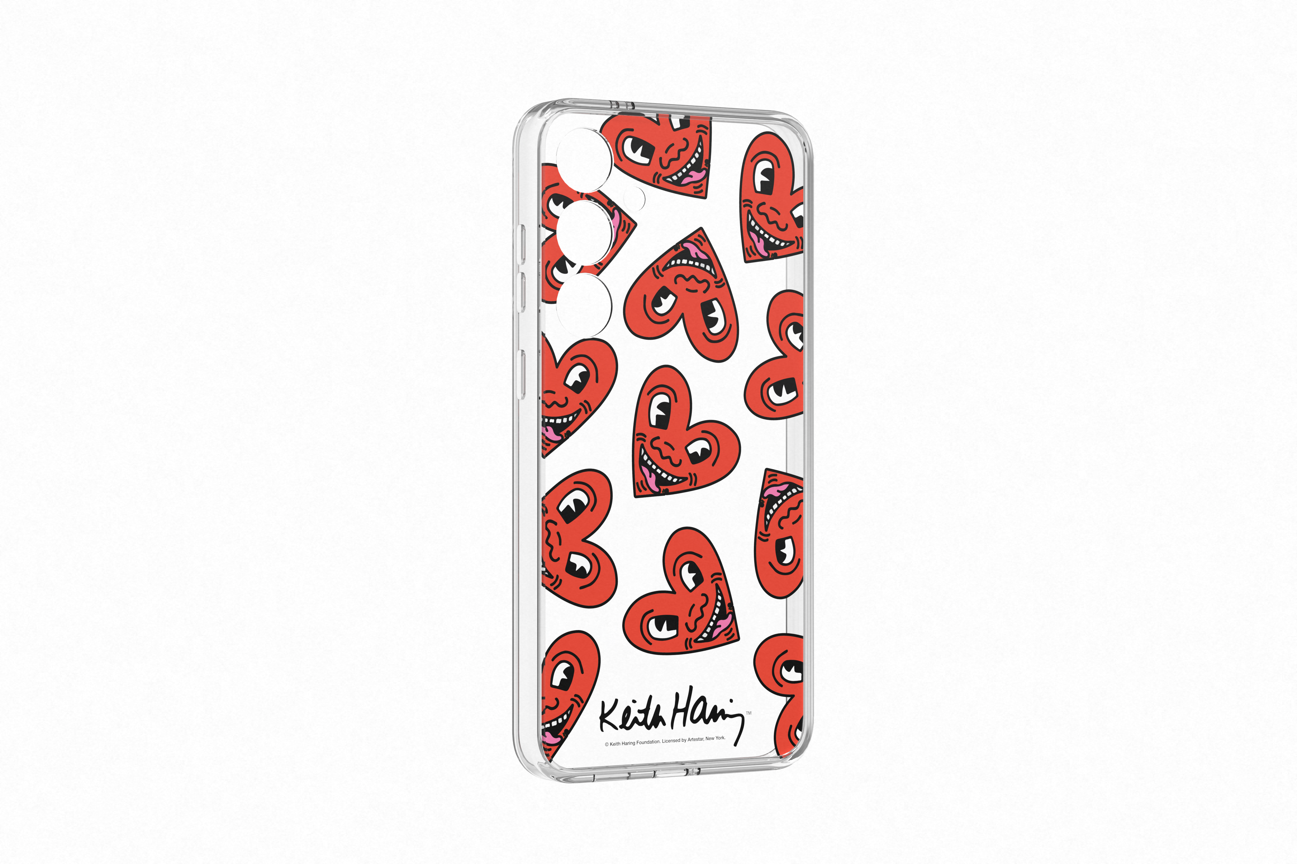 Samsung Galaxy S24+ Keith Haring heart plate kaart rood