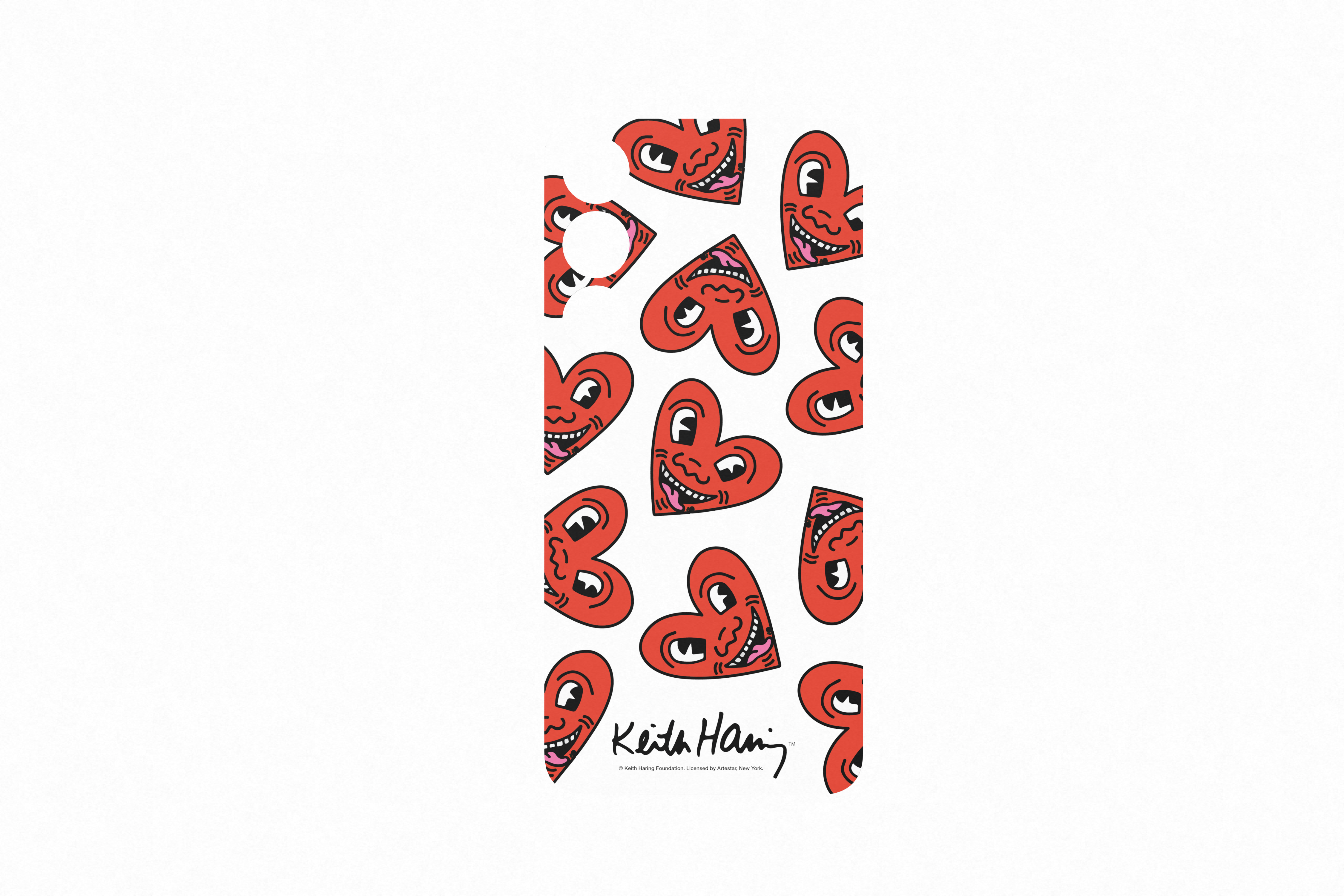 Samsung Galaxy S24+ Keith Haring heart plate kaart rood