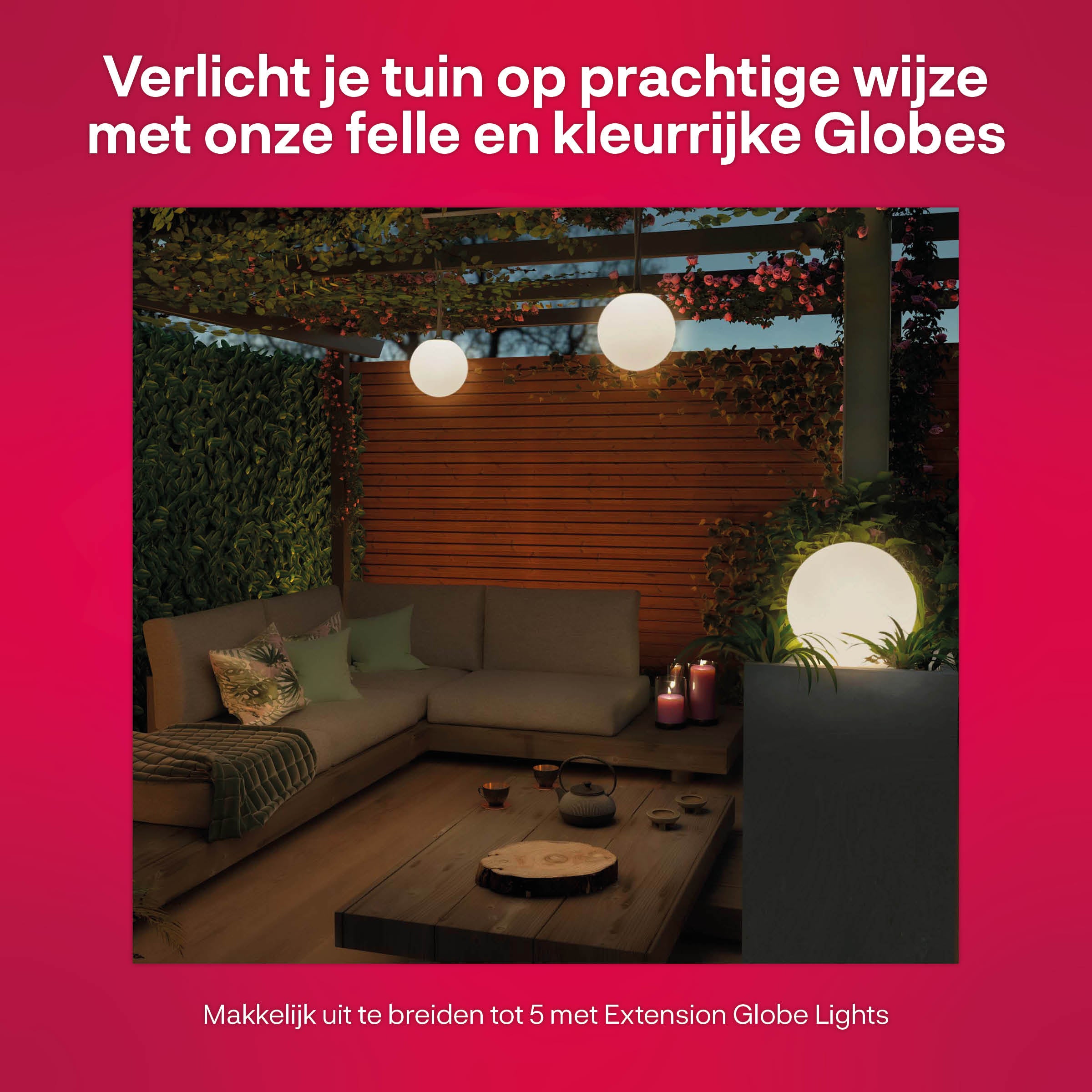 Innr Slimme buitenverlichting globe 3-pack wit
