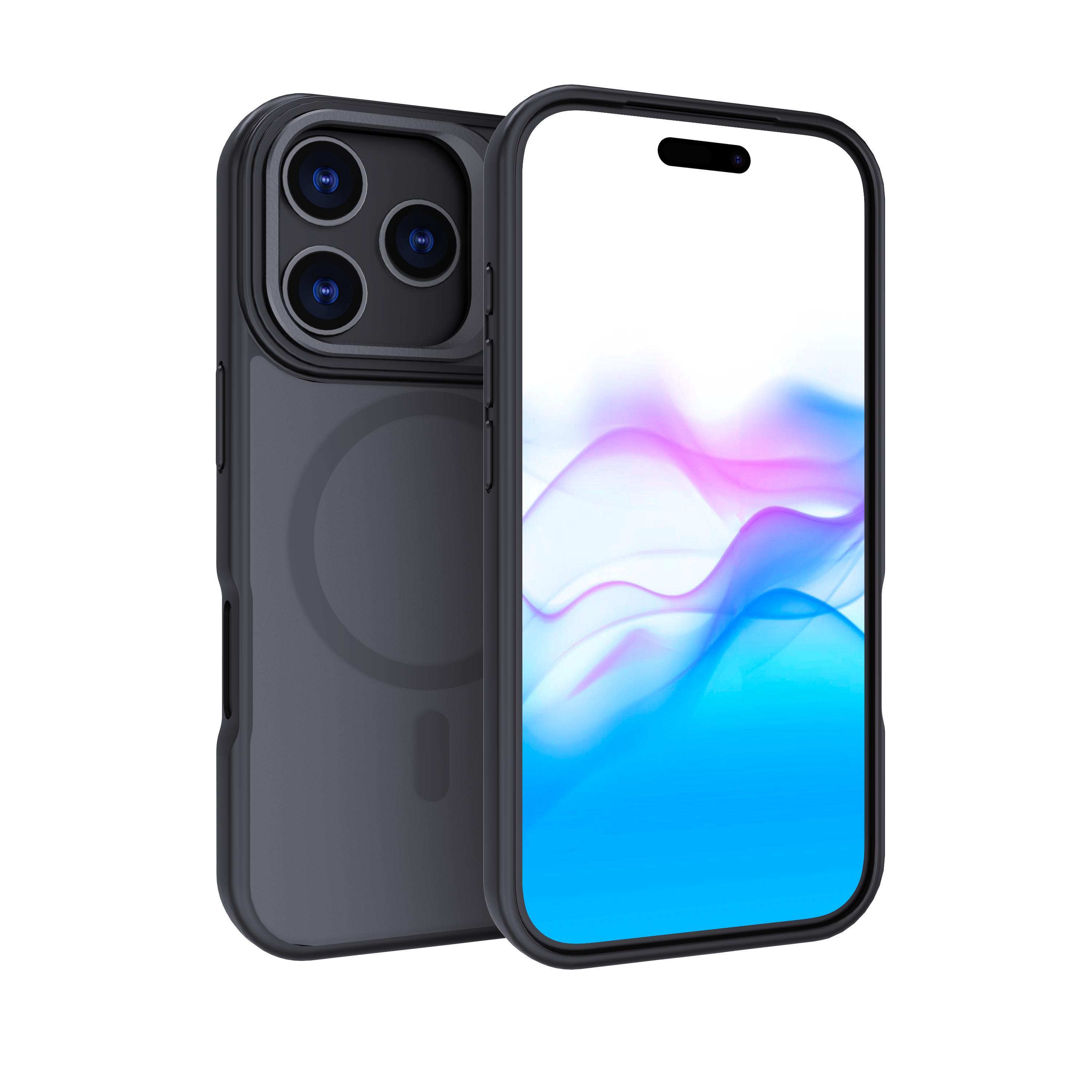 Behello iPhone 17 Pro Stand case met magnetische ring zwart