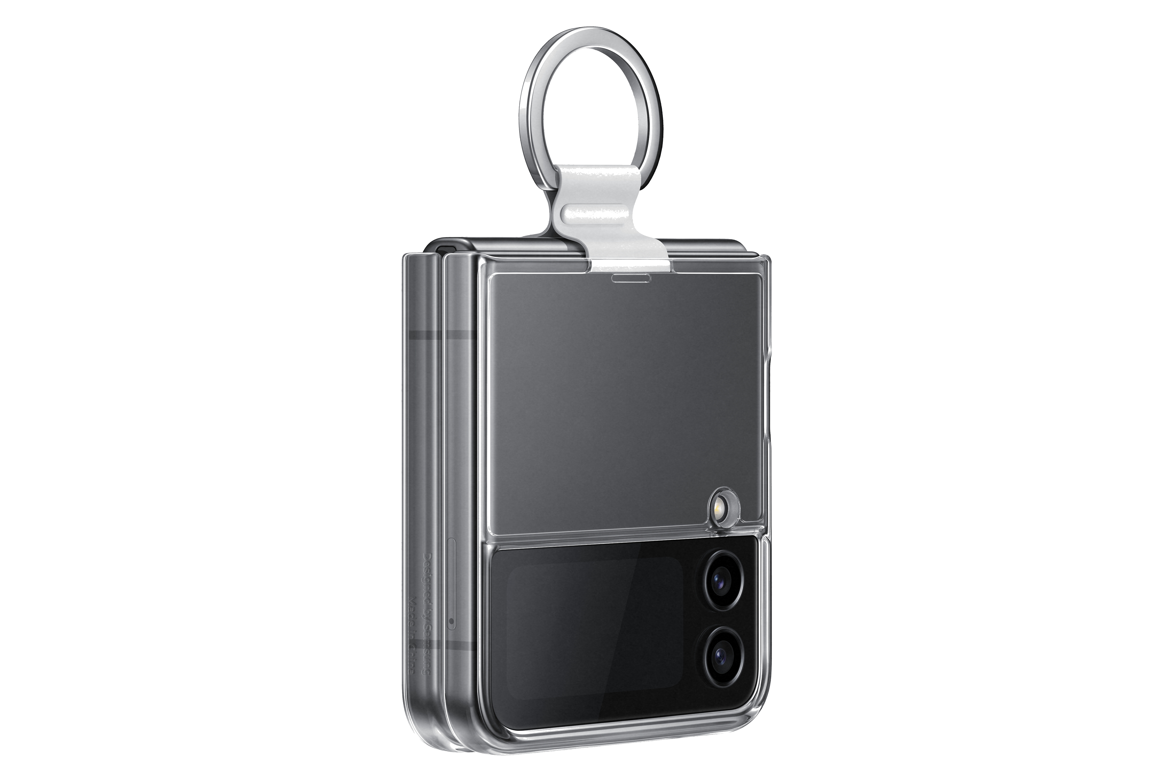 Samsung Galaxy Z Flip4 Clear case met ring transparant