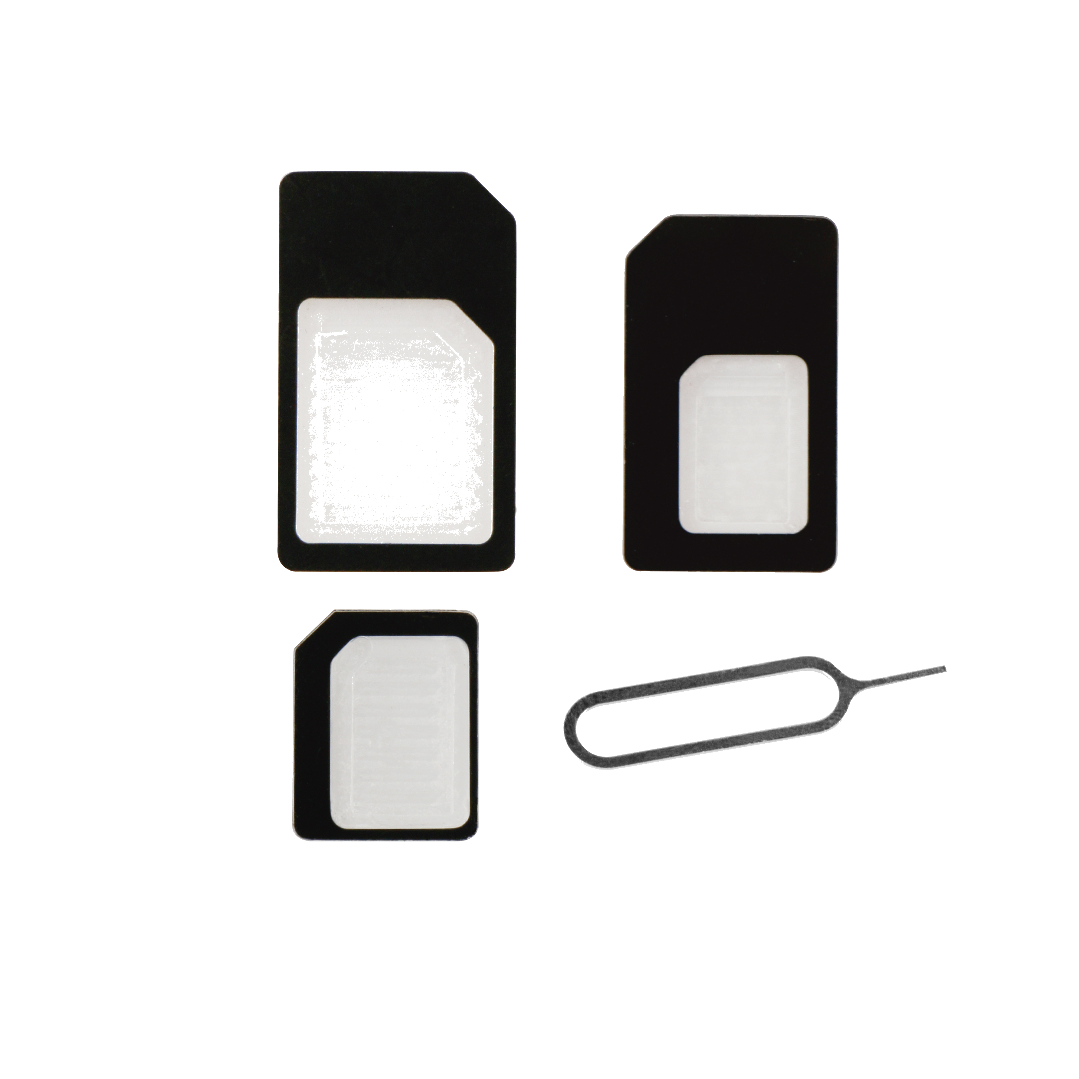 BeHello SIM kaart adapters SIM/Micro SIM/Nano SIM zwart