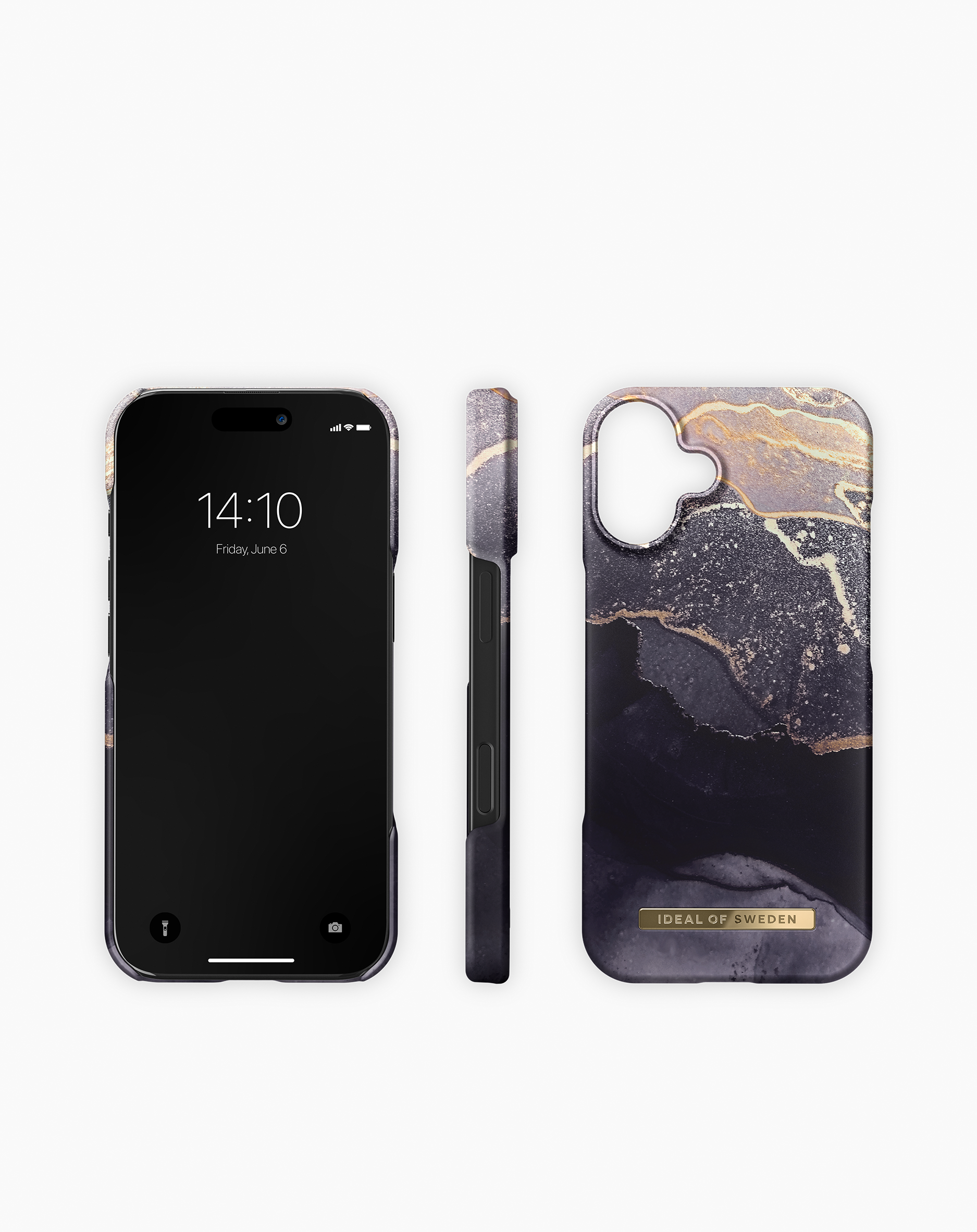 iDeal of Sweden iPhone 16 Plus Fashion back case met magnetische ring golden twilight