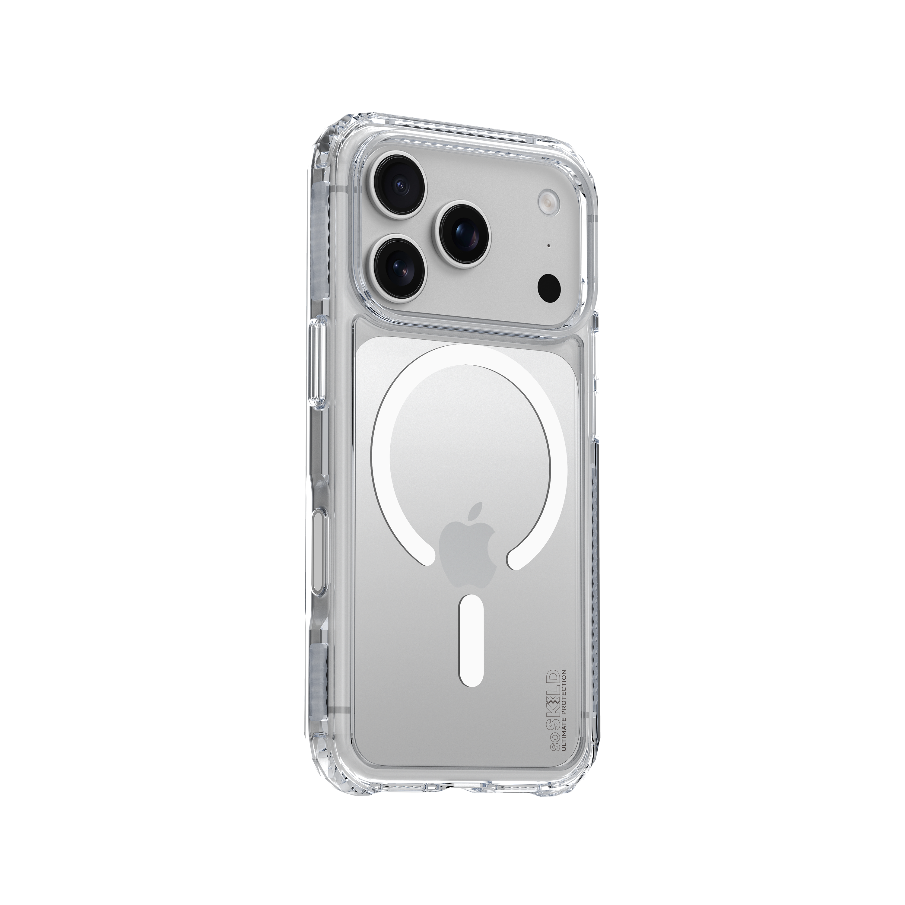 SoSkild iPhone 18 Pro / 17 Pro Defend heavy impact case met magnetische ring transparant