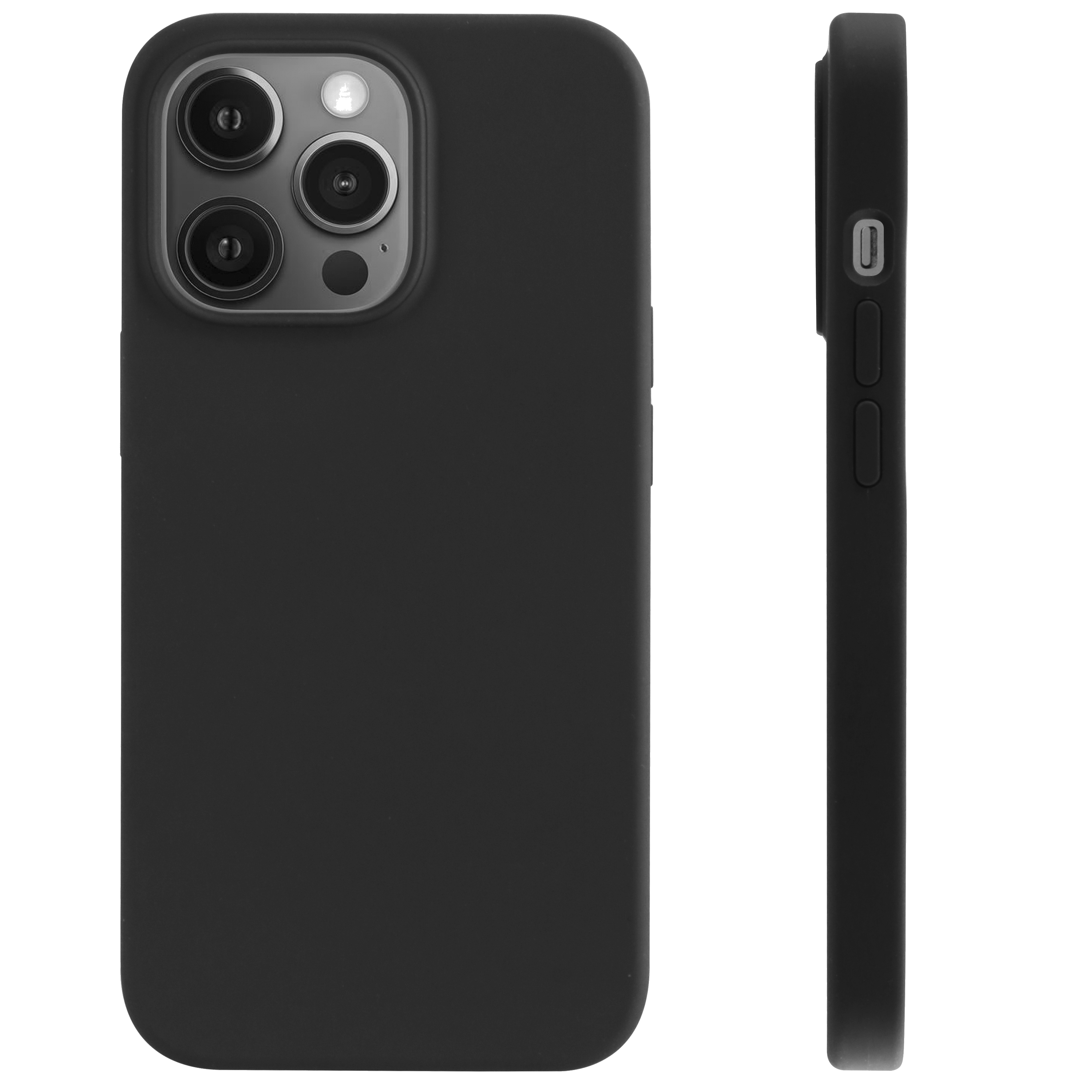 BeHello iPhone 13 Pro Max Liquid Silicone case zwart