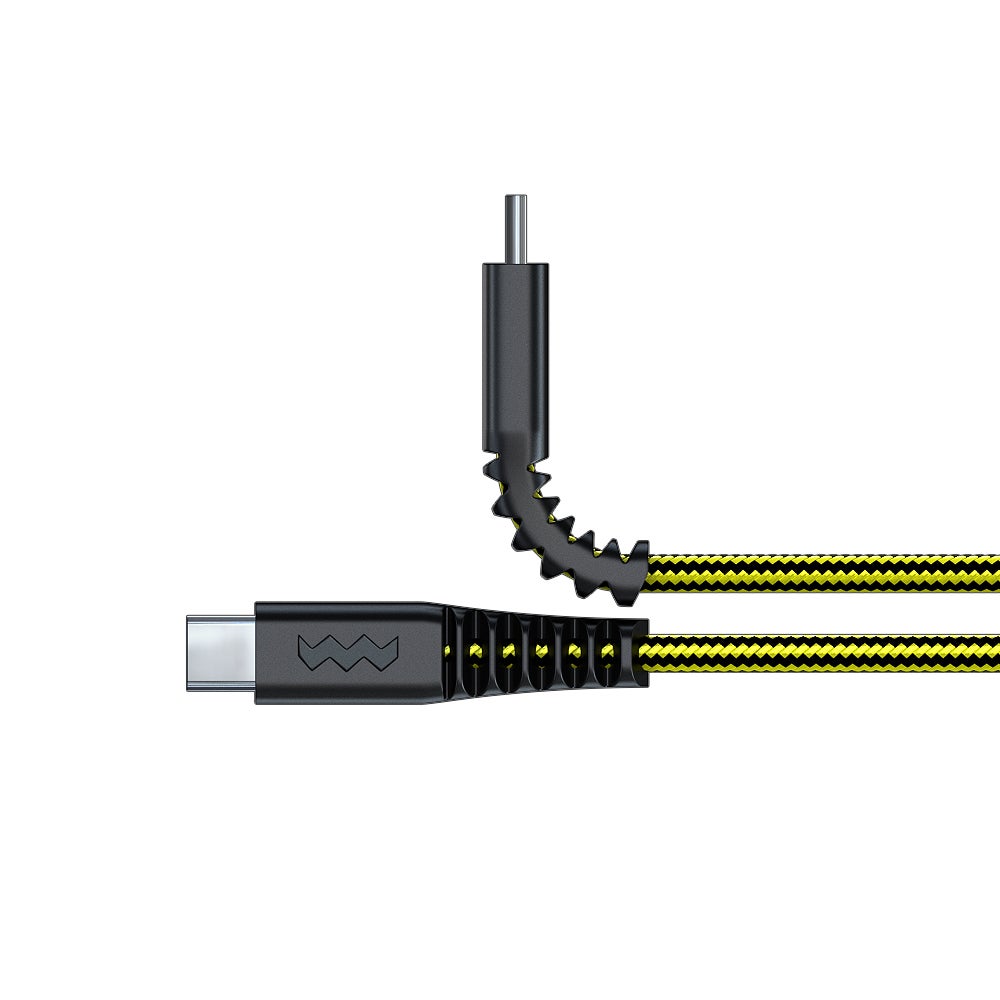 SoSkild Ultimate Cable USB-A naar USB-C verstevigde kabel 1.5m zwart/geel
