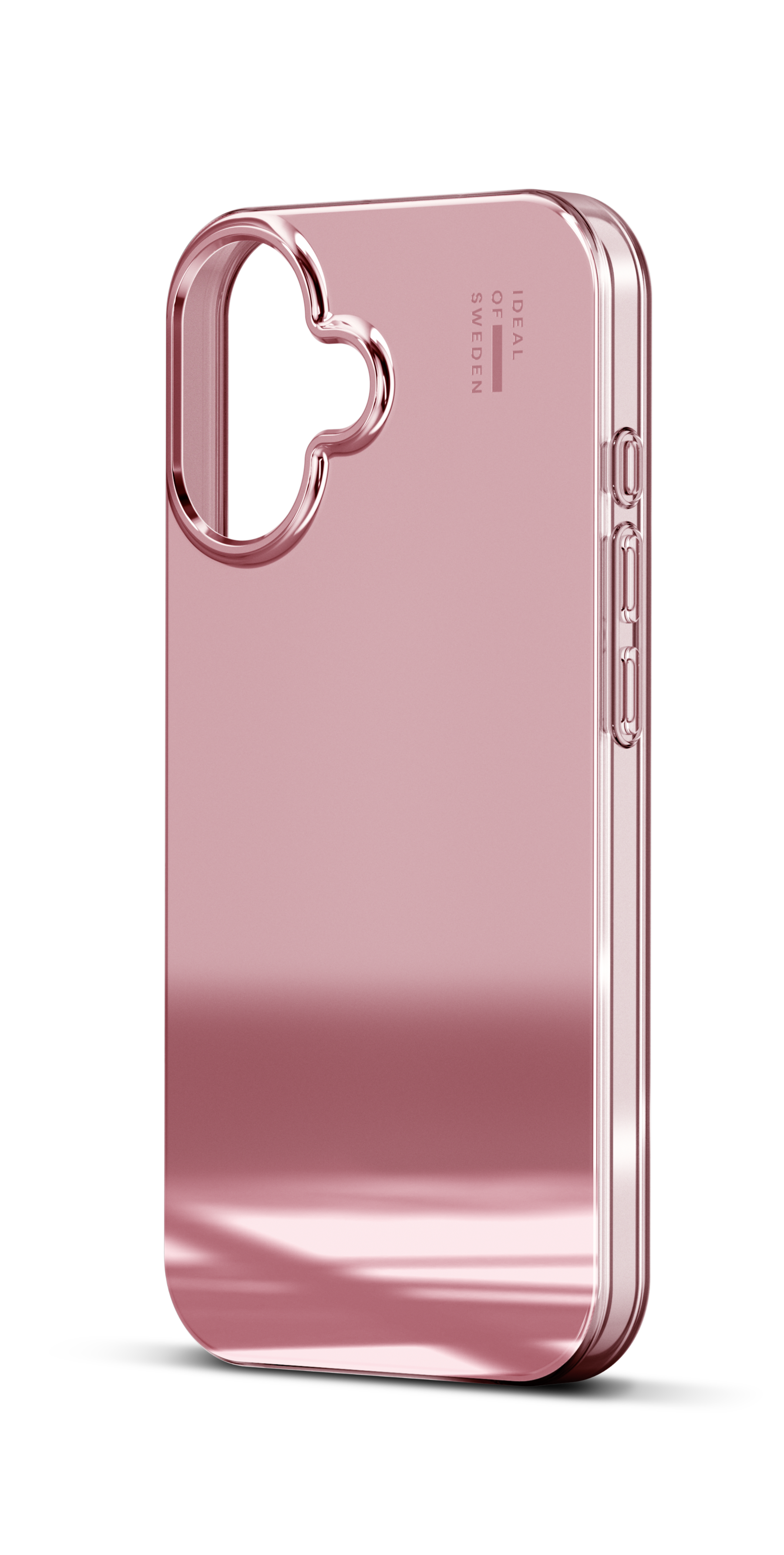 iDeal of Sweden iPhone 16 Mirror case met magnetische ring rose pink