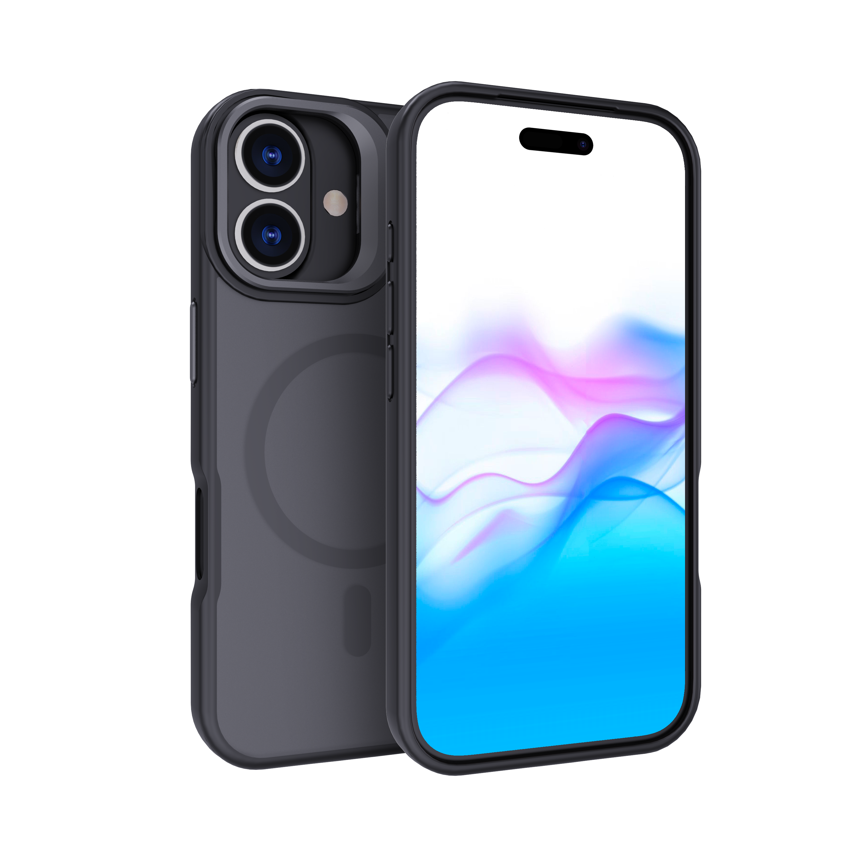 BeHello iPhone 17 Stand case met magnetische ring zwart