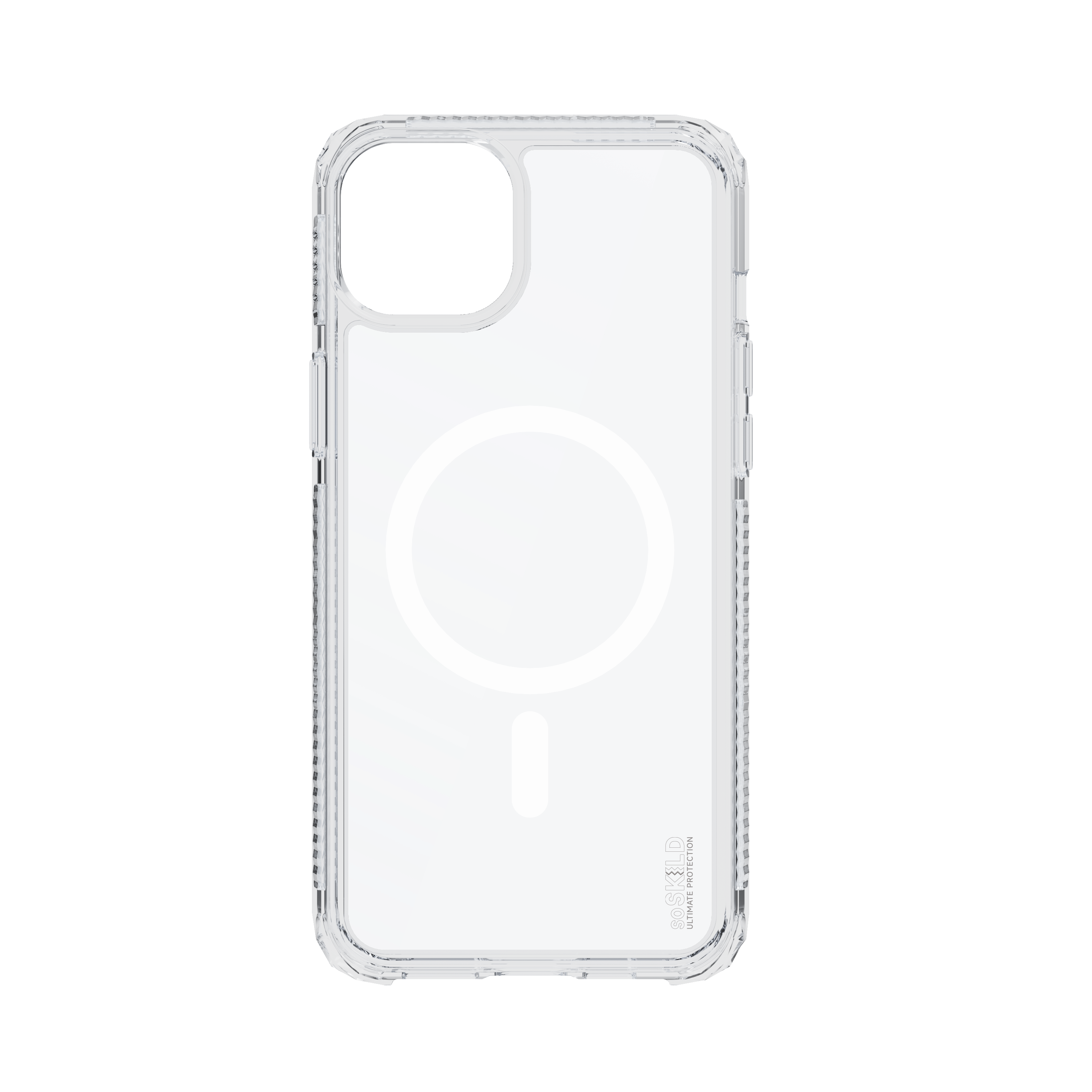 SoSkild iPhone 15 Plus Defend heavy impact case met magnetische ring transparant