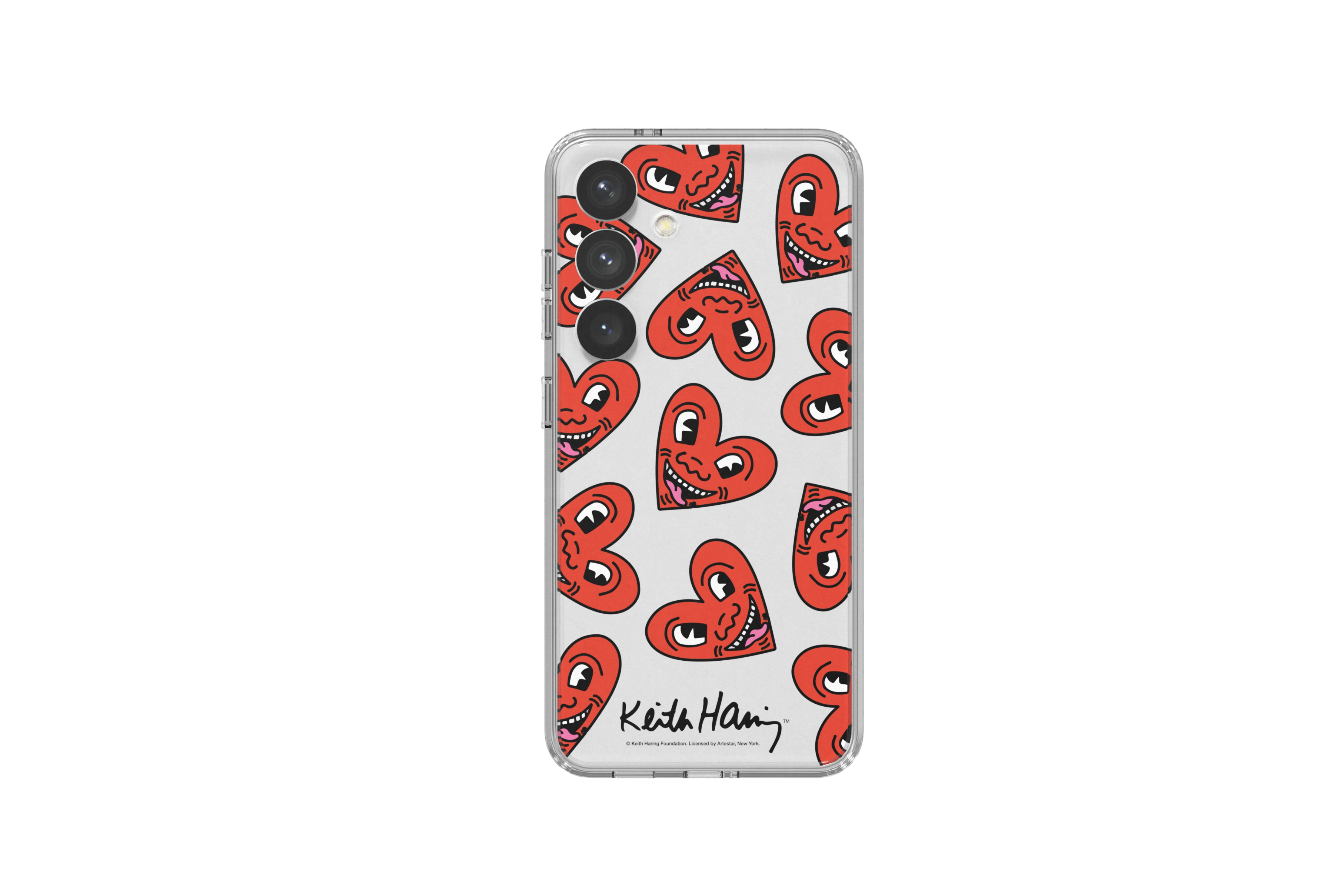 Samsung Galaxy S24+ Keith Haring heart plate kaart rood