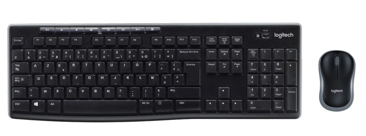 Logitech MK270 toetsenbord en muis set QWERTY zwart