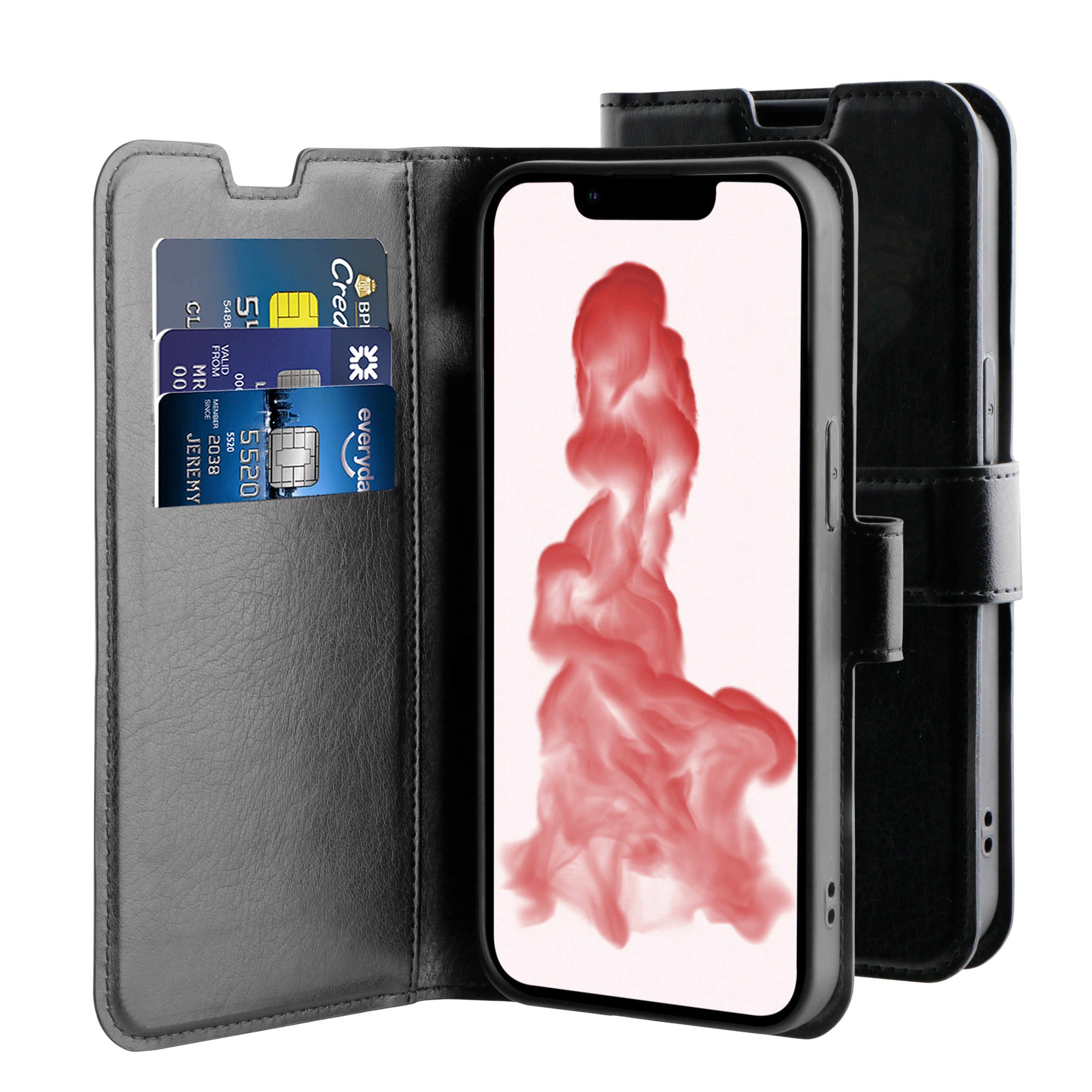 BeHello iPhone 14 Plus Gel wallet case zwart