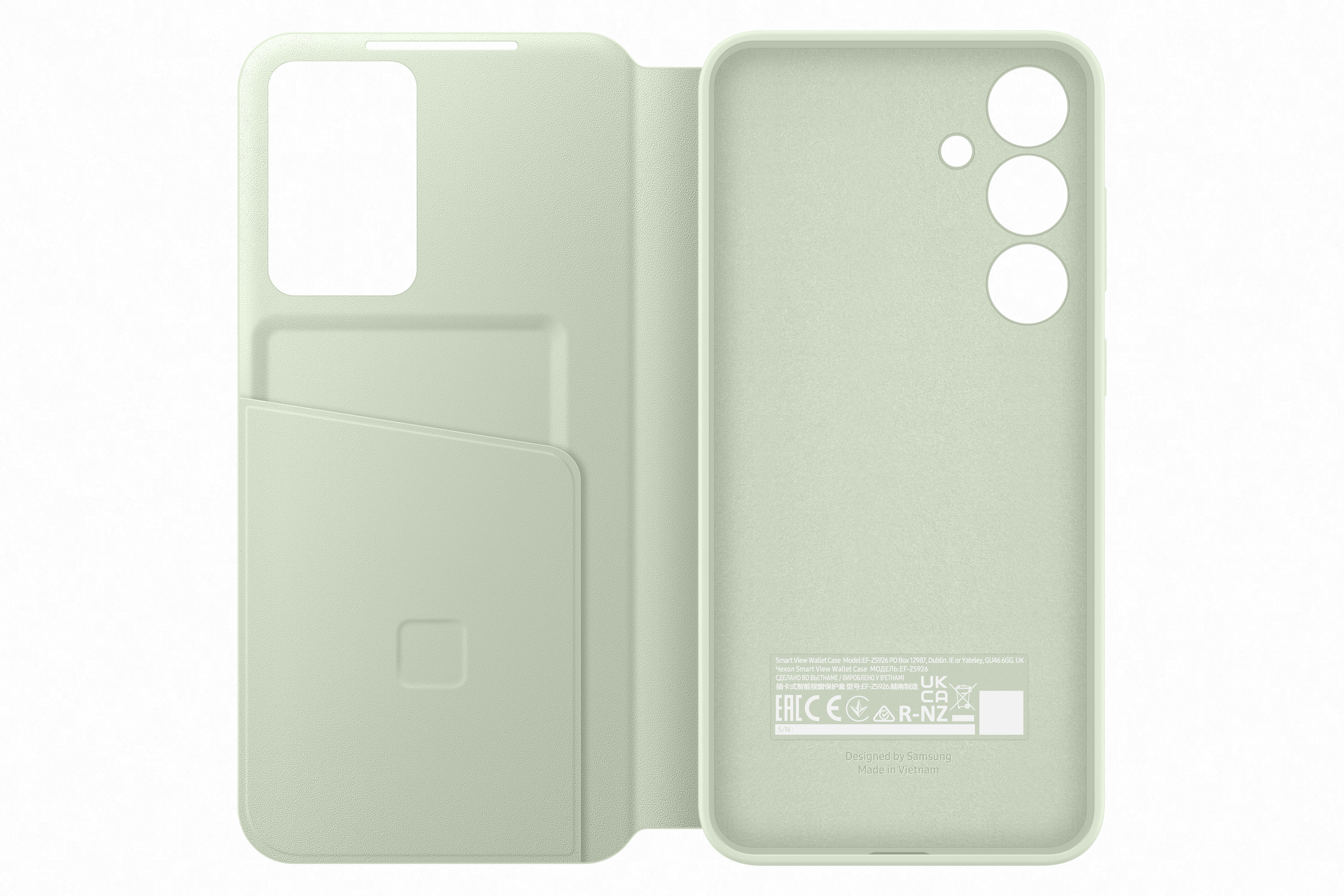 Samsung Galaxy S24+ Smart view wallet case light green