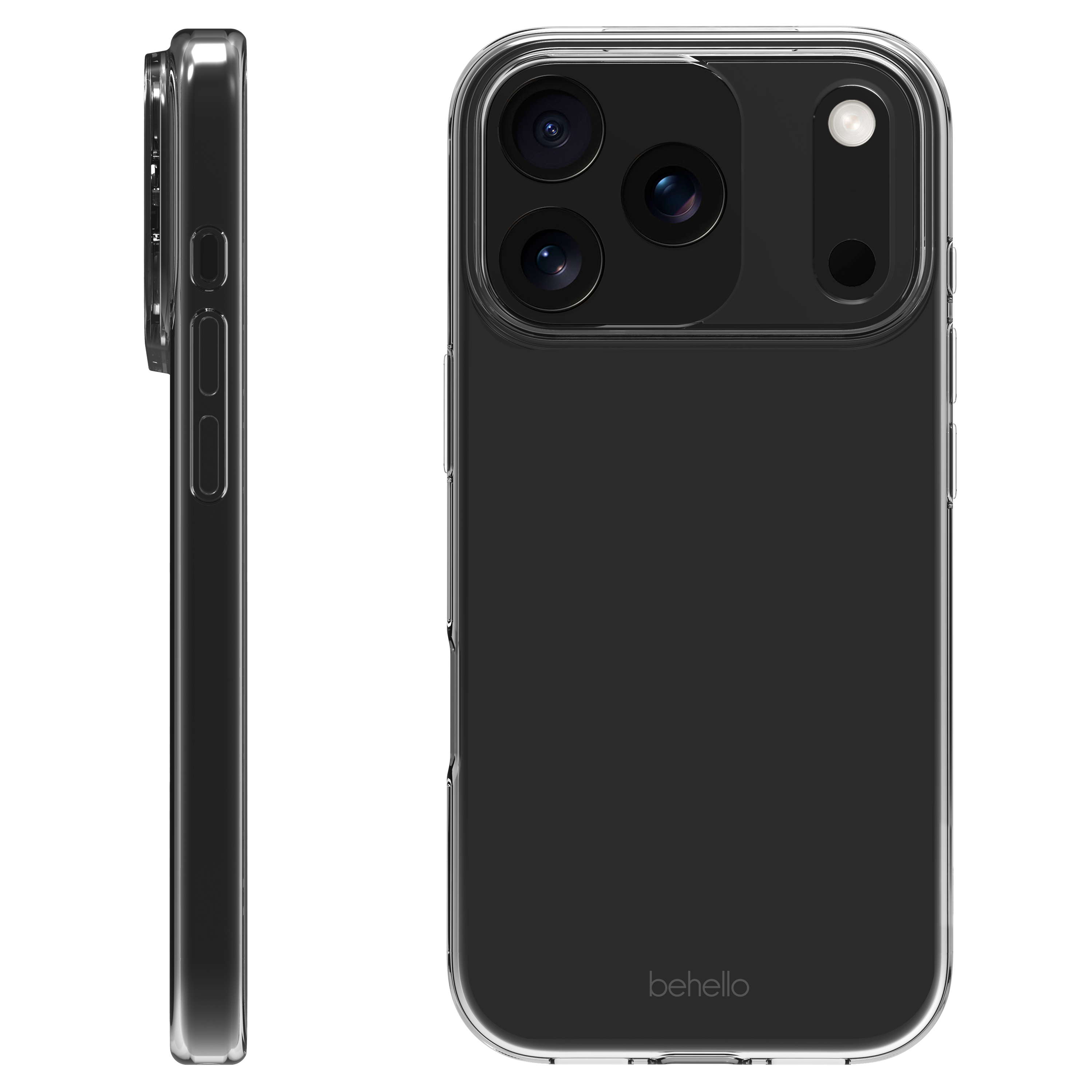 BeHello iPhone 17 Pro Thin gel case transparant