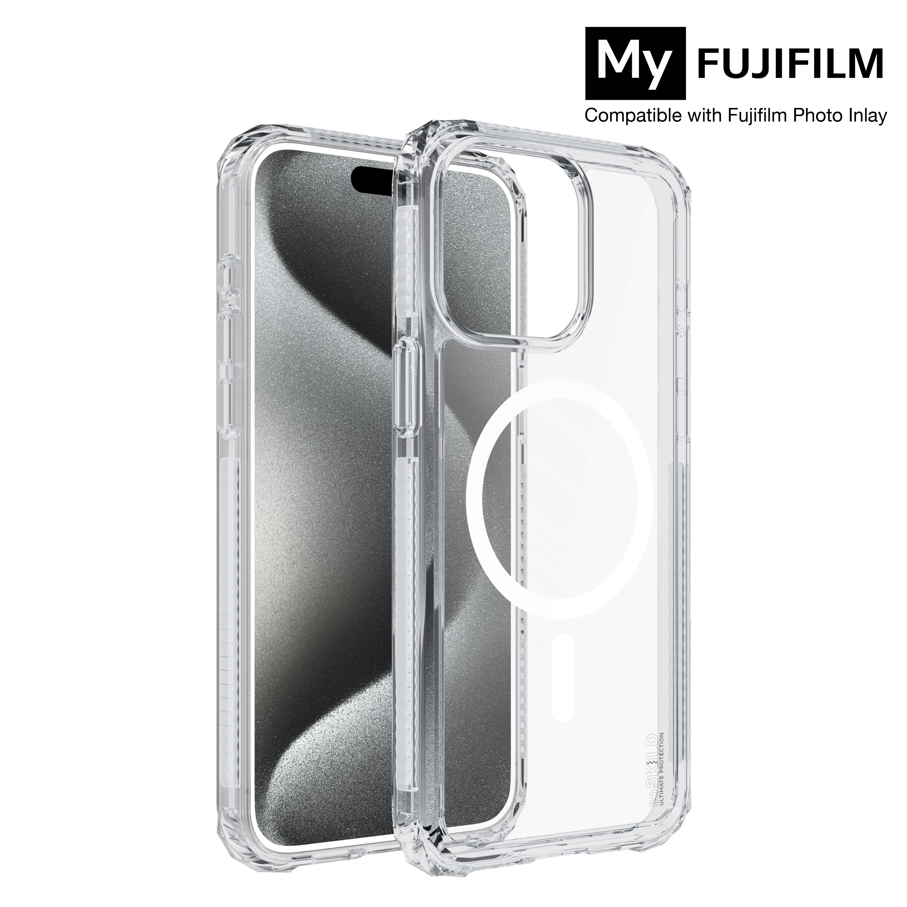 SoSkild iPhone 15 Pro Max Defend heavy impact case met magnetische ring transparant