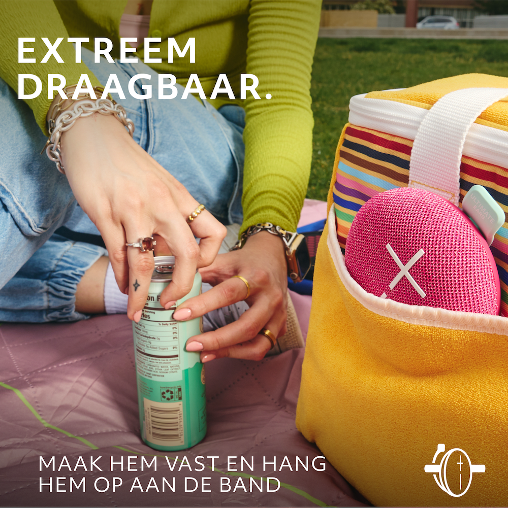 Ultimate Ears Miniroll bluetooth speaker roze