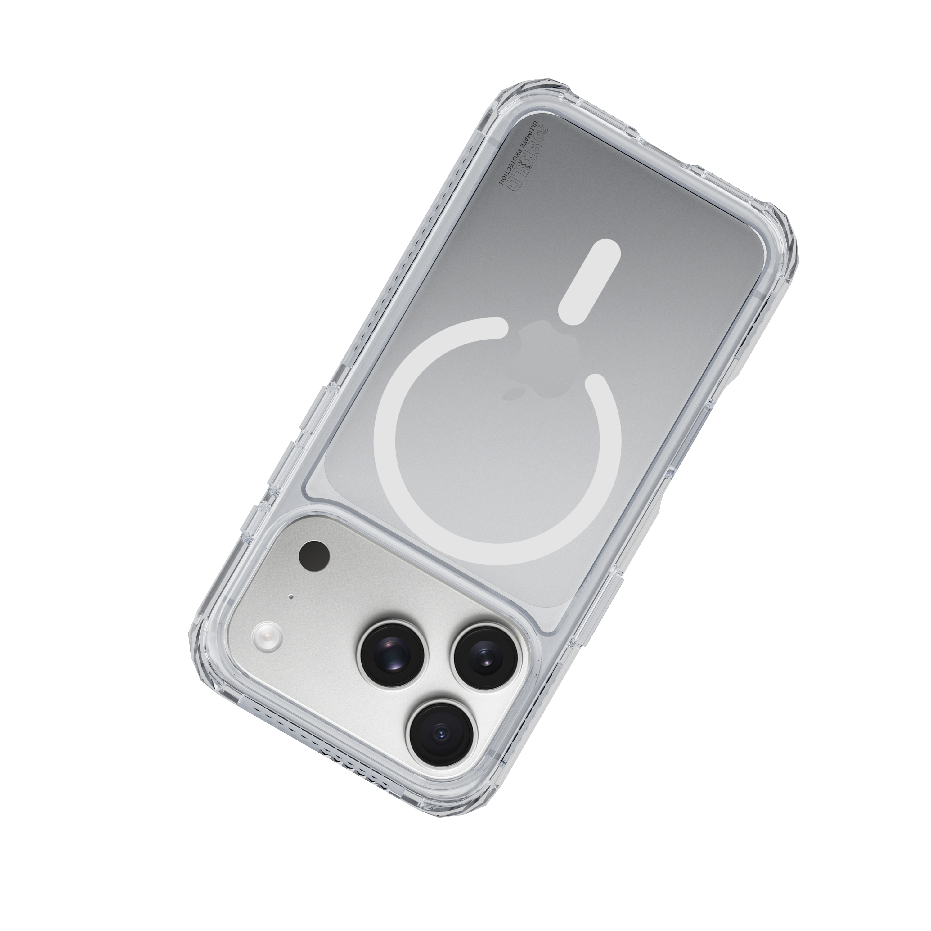 SoSkild iPhone 18 Pro / 17 Pro Defend heavy impact case met magnetische ring transparant
