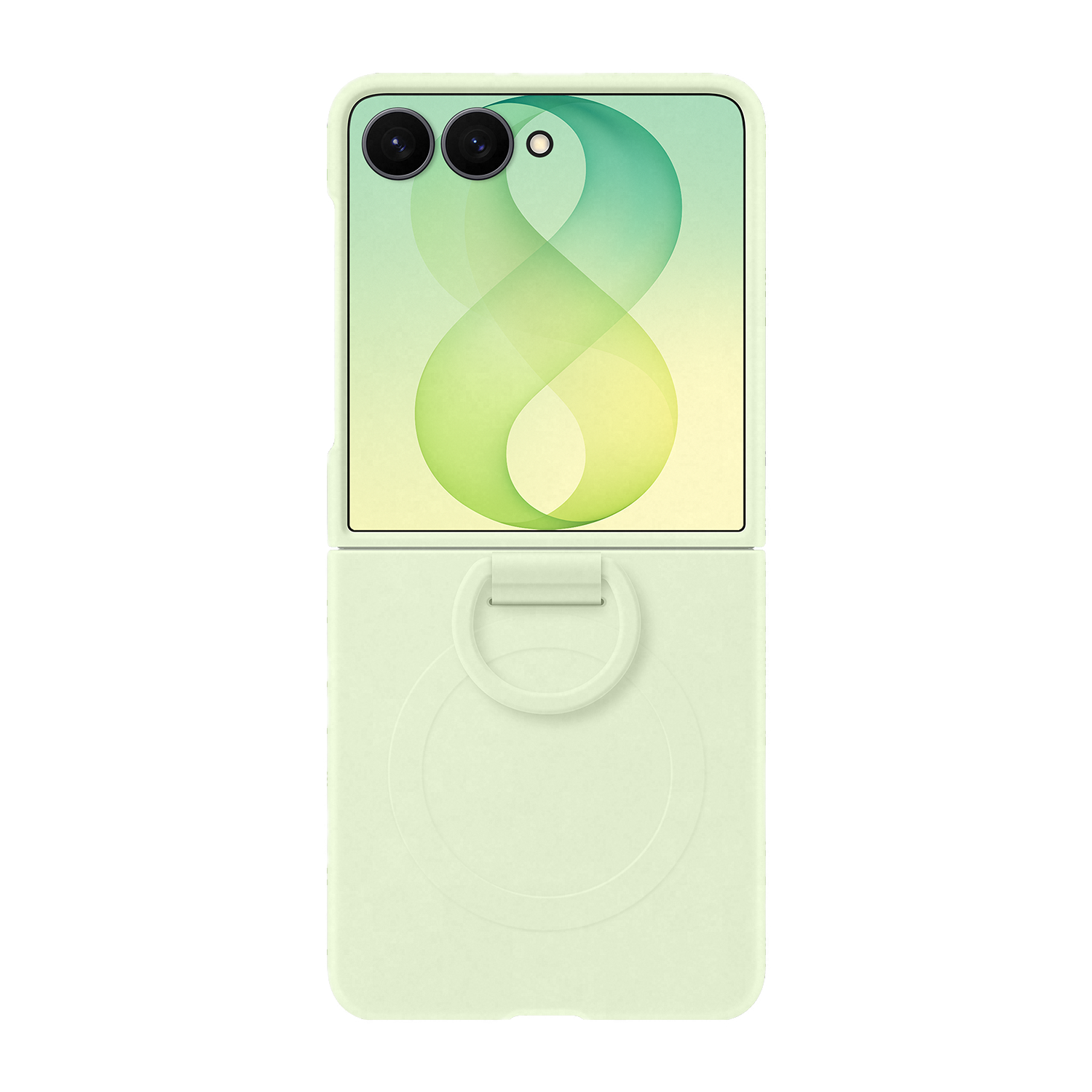 Samsung Galaxy Z Flip8 Silicone ring magnet case mint