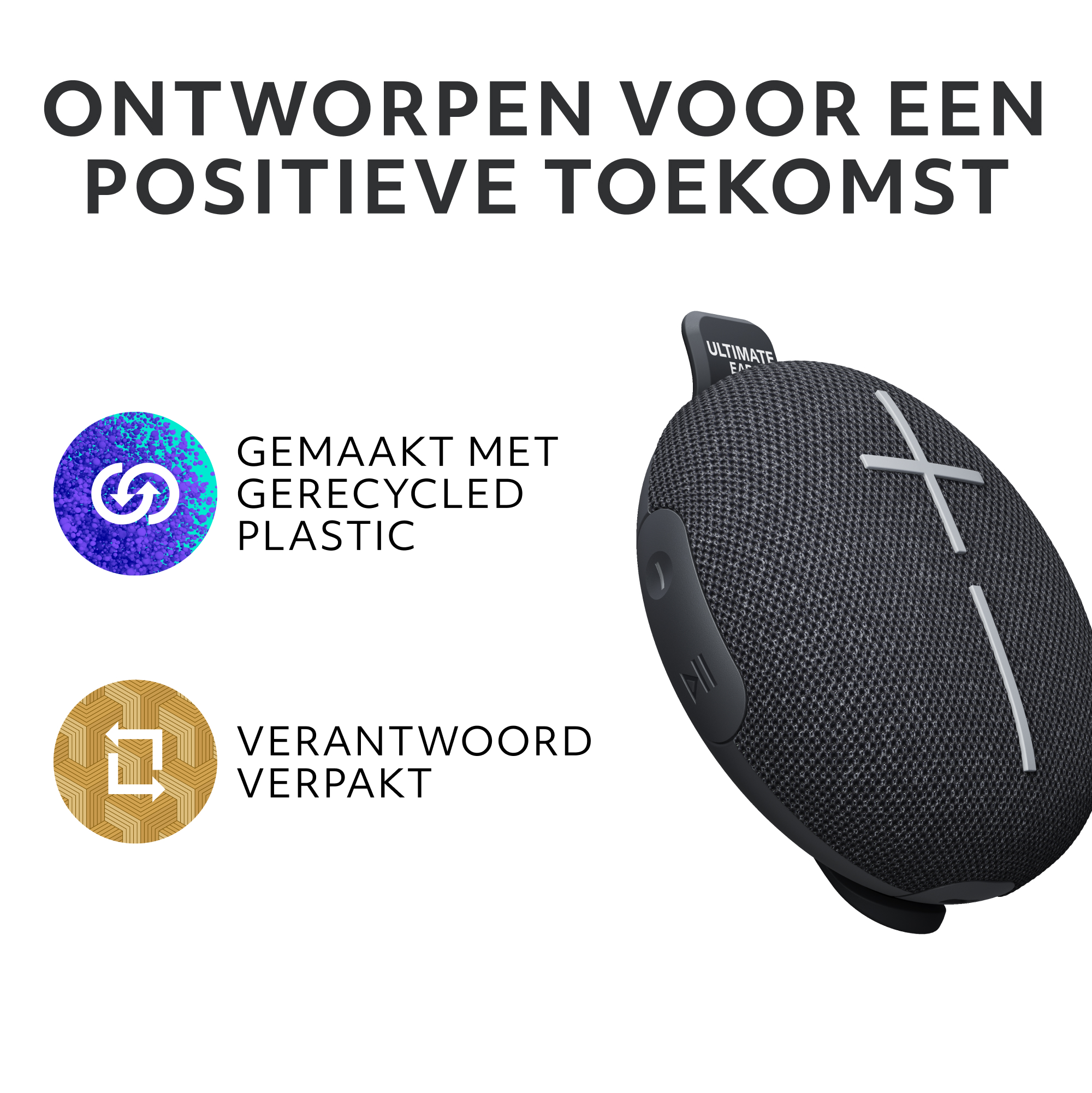 Ultimate Ears Miniroll bluetooth speaker zwart