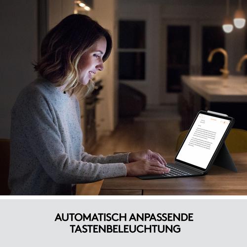 Logitech iPad Pro 11 inch (1e/2e/3e generatie) Combo touch toetsenbordcase grijs