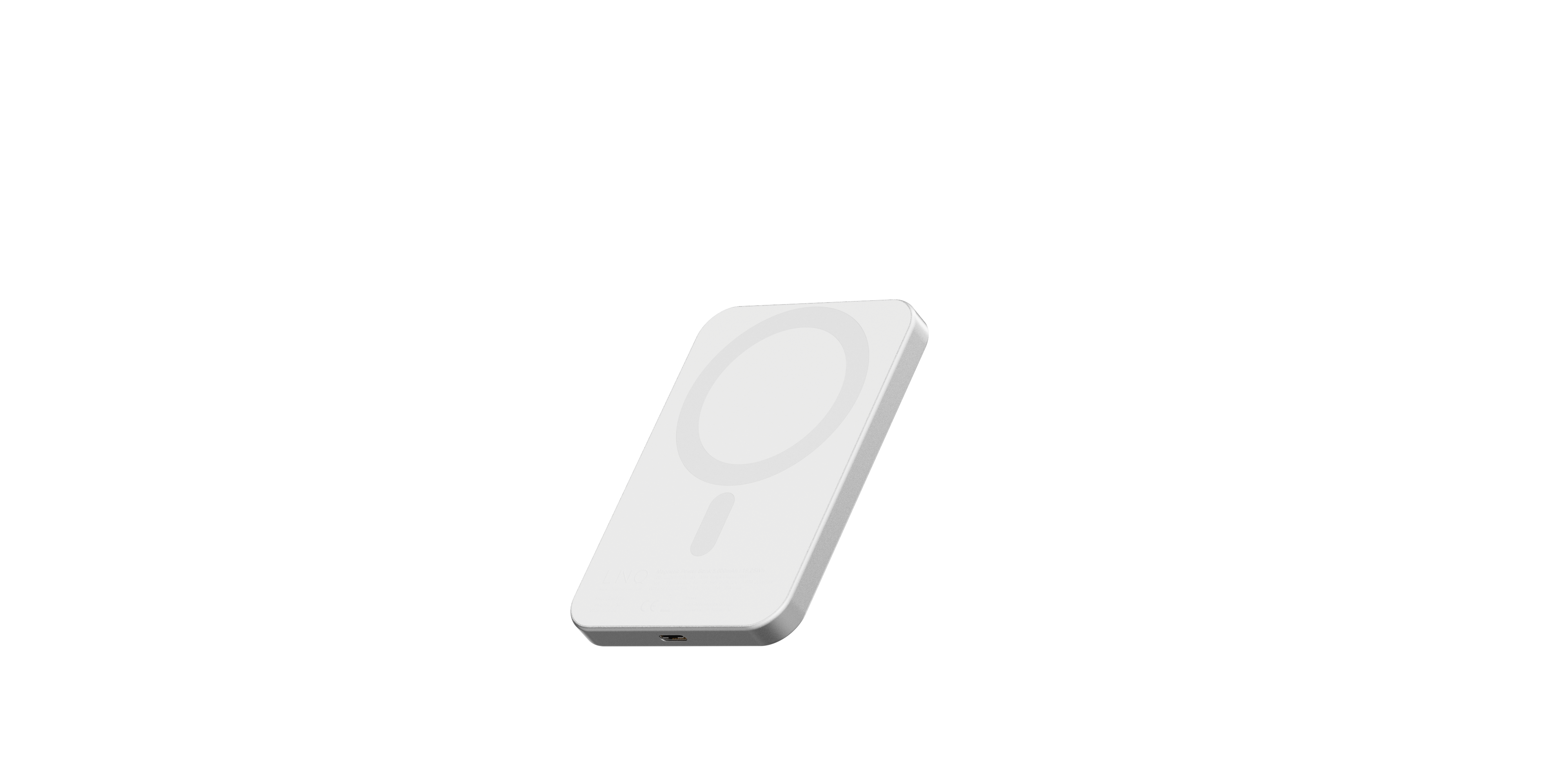 LINQ Draadloze powerbank met magnetische ring 5.000mAh grijs