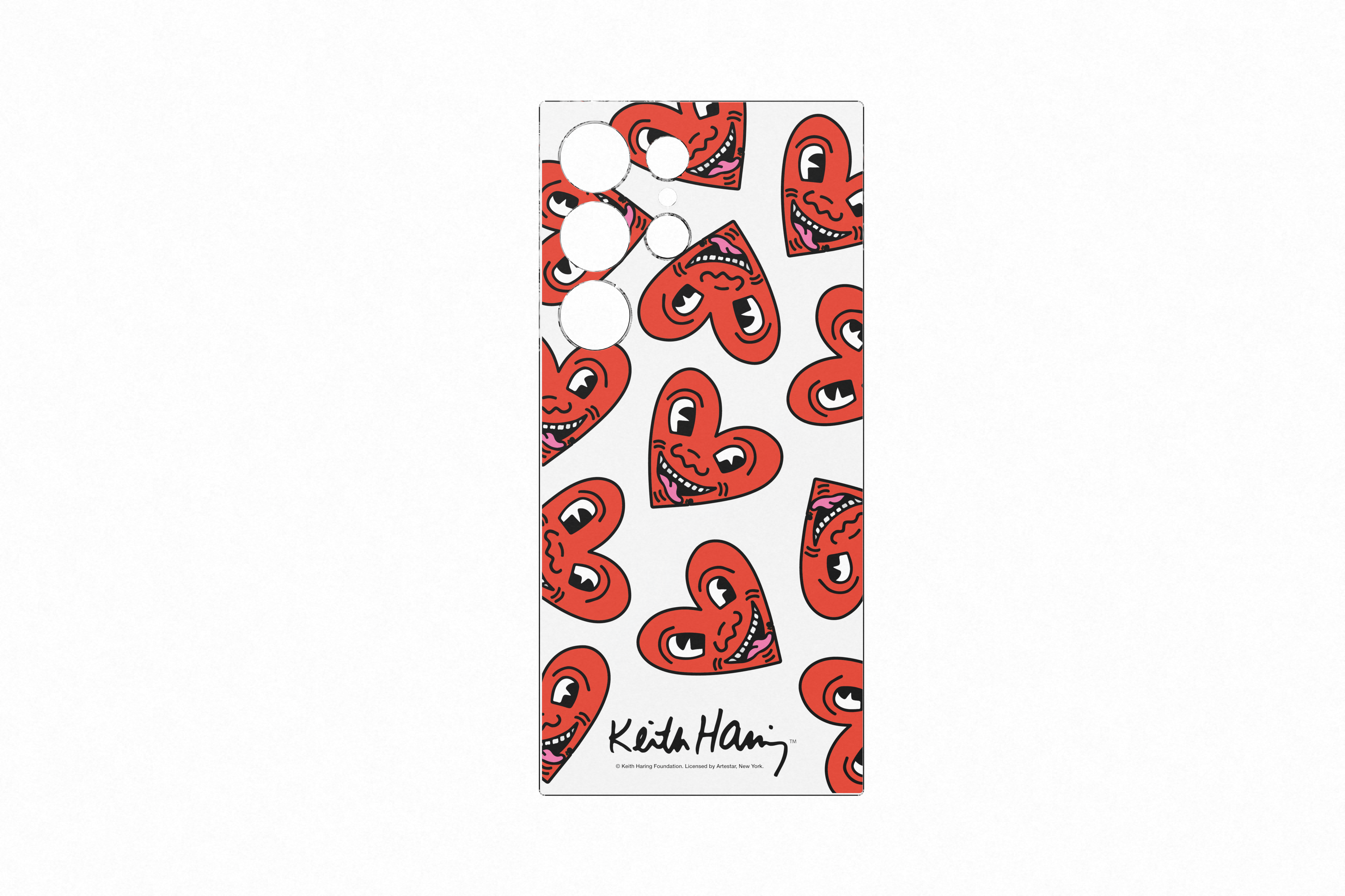 Samsung Galaxy S24 Ultra Keith Haring heart plate kaart rood