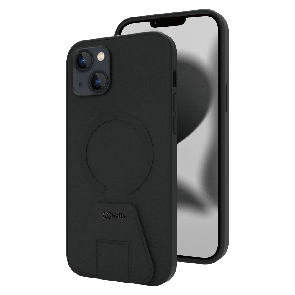 BeHello iPhone 14 Stand case met magnetische ring zwart