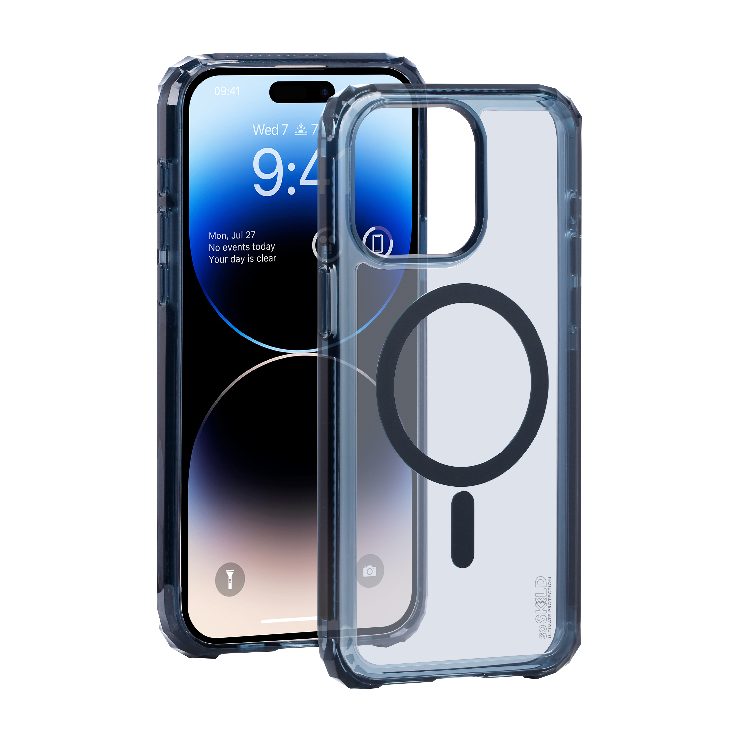 SoSkild iPhone 15 Pro Max Defend heavy impact case met magnetische ring grijs