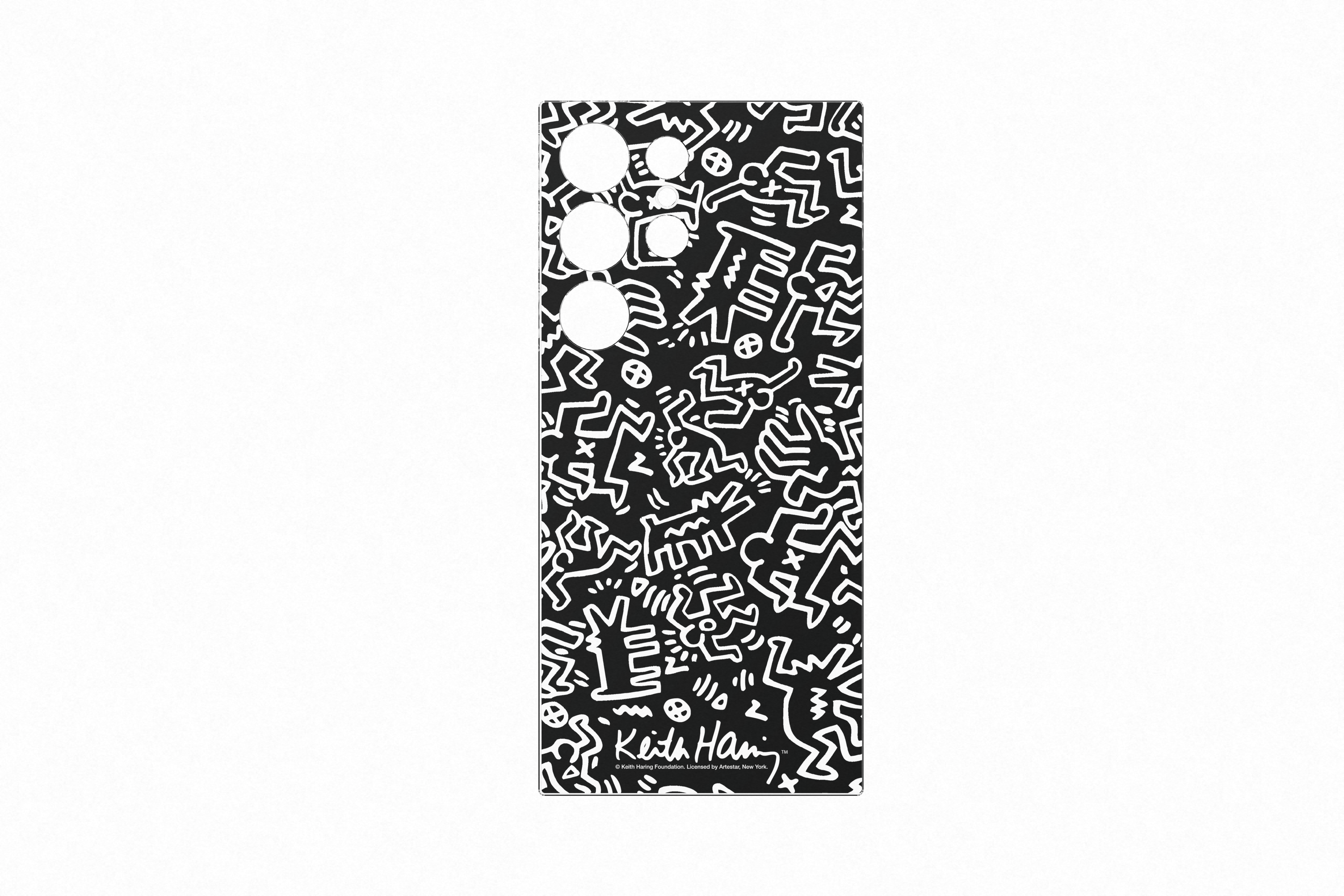Samsung Galaxy S24 Ultra Keith Haring mono plate kaart zwart