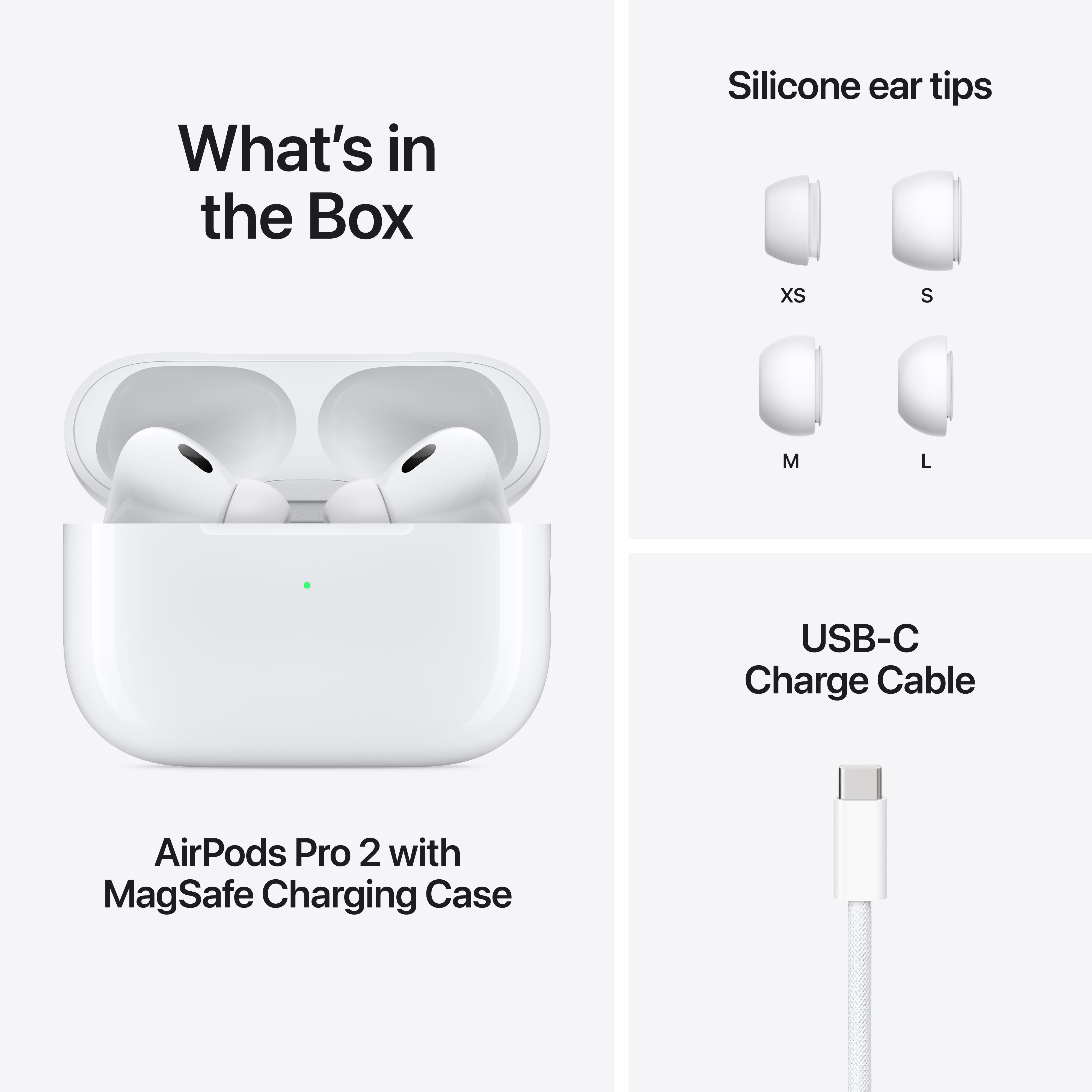 Apple AirPods Pro (2e generatie) met MagSafe oplaadcase USB-C wit