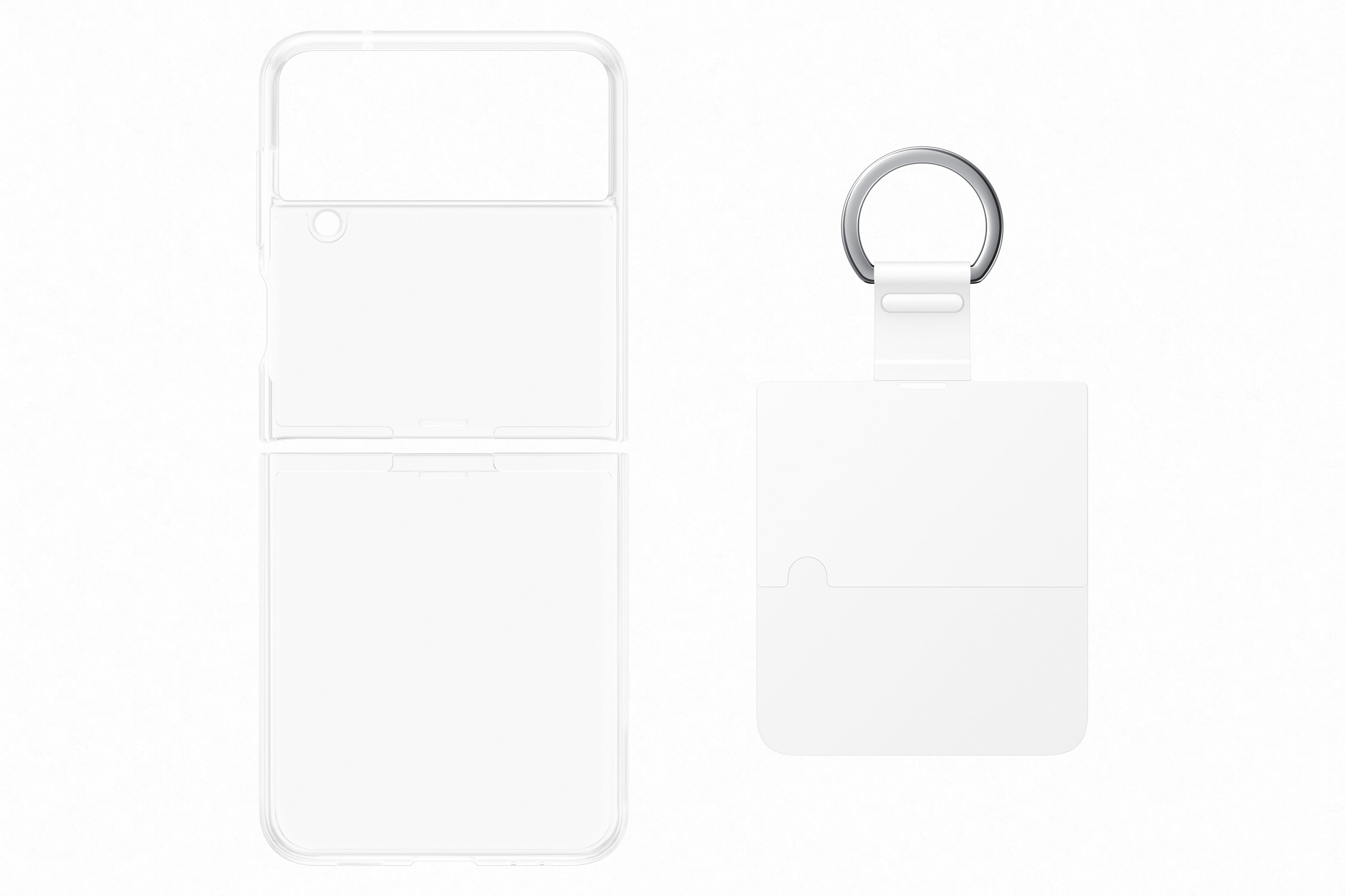 Samsung Galaxy Z Flip4 Clear case met ring transparant