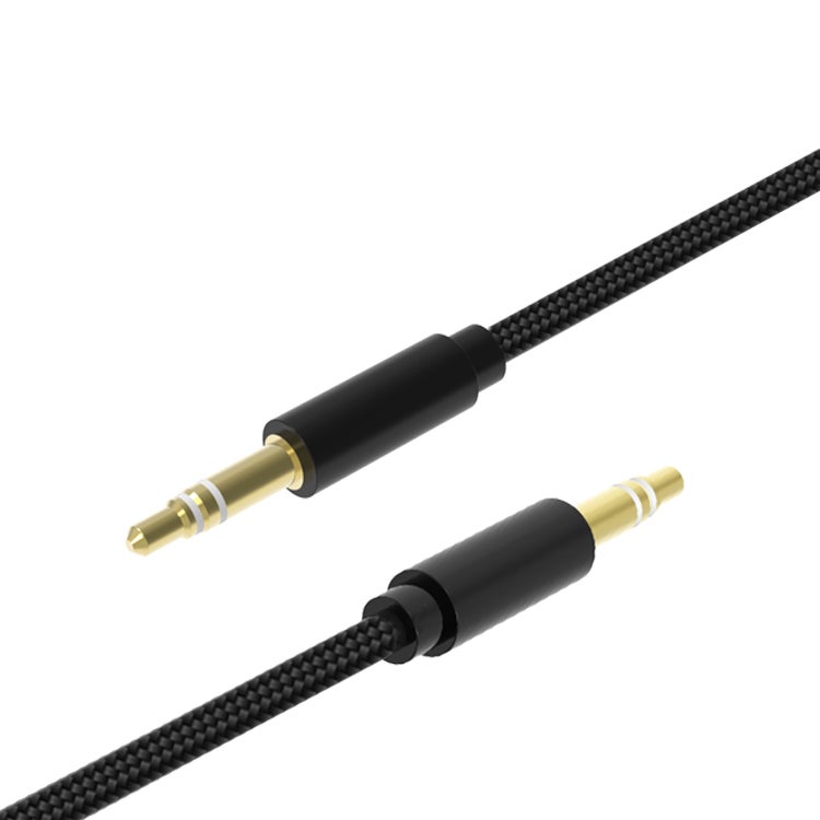 BeHello 3.5mm Aux kabel geweven 1m zwart