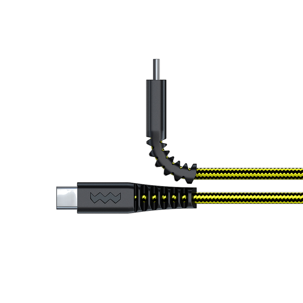 SoSkild Ultimate Cable USB-A naar USB-C verstevigde kabel 1.5m zwart/geel