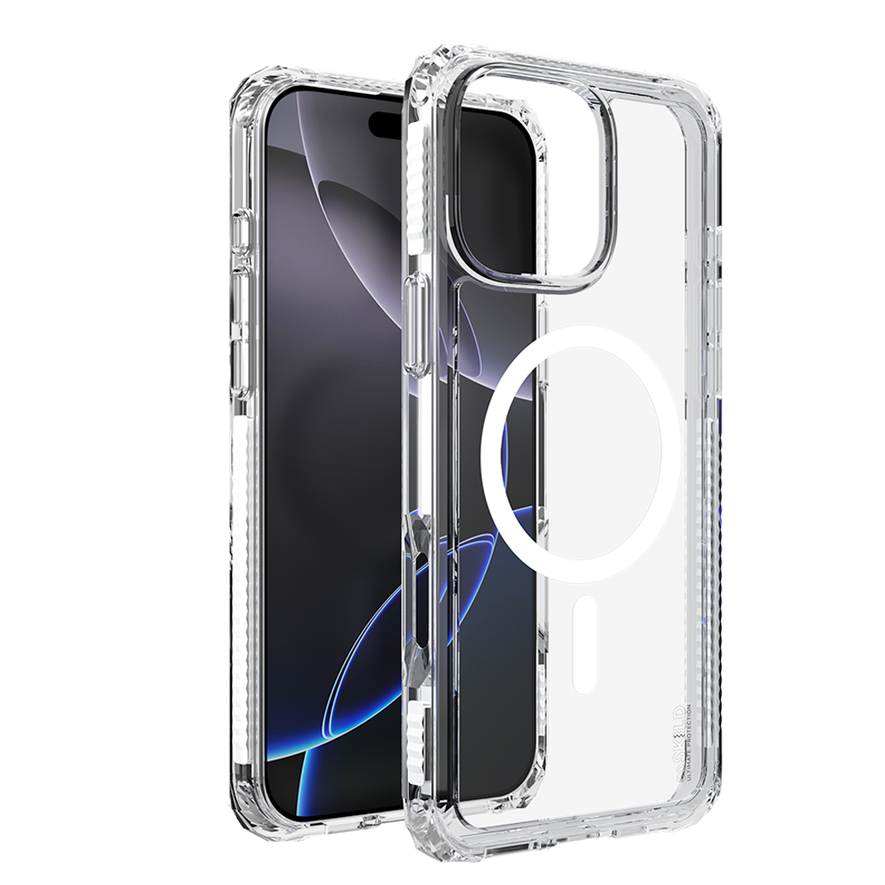 SoSkild iPhone 16 Pro Max Defend heavy impact case met magnetische ring transparant