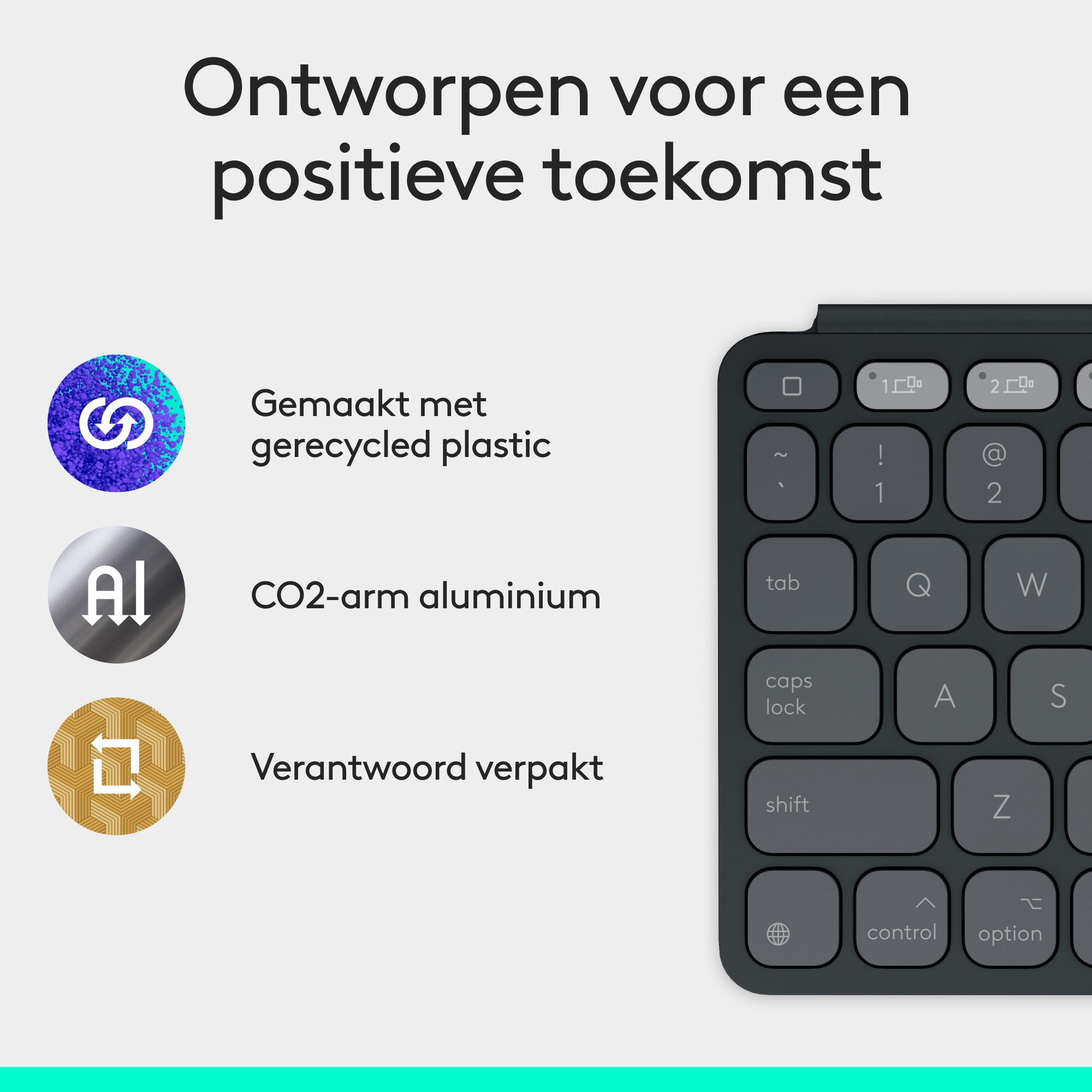 Logitech iPad Keys-To-Go 2 draadloos toetsenbord US grijs