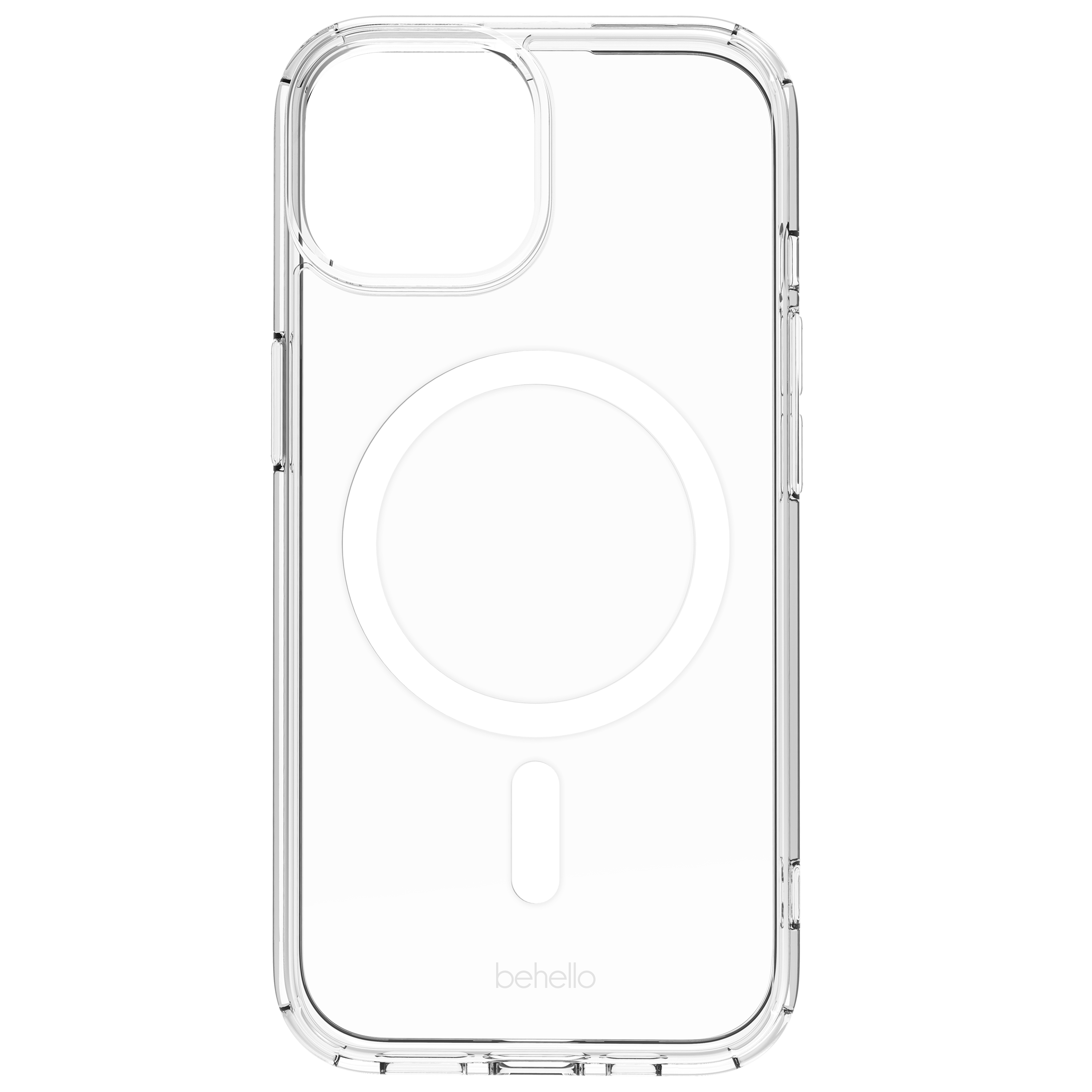 BeHello iPhone 15 Plus Clear case met magnetische ring transparant